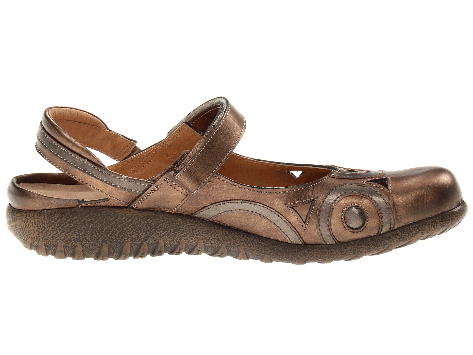 Naot Footwear Rongo Brass Leather/Pewter Leather - Zappos.com Free ...