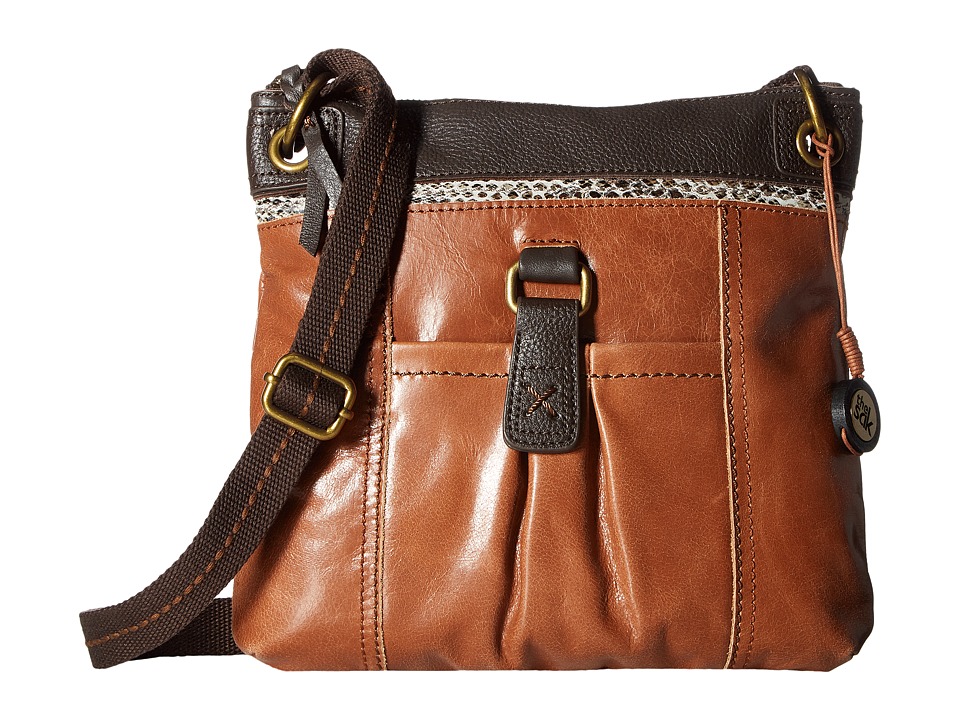 The Sak - Kendra Leather Crossbody (Brown Snake Multi) Cross Body Handbags