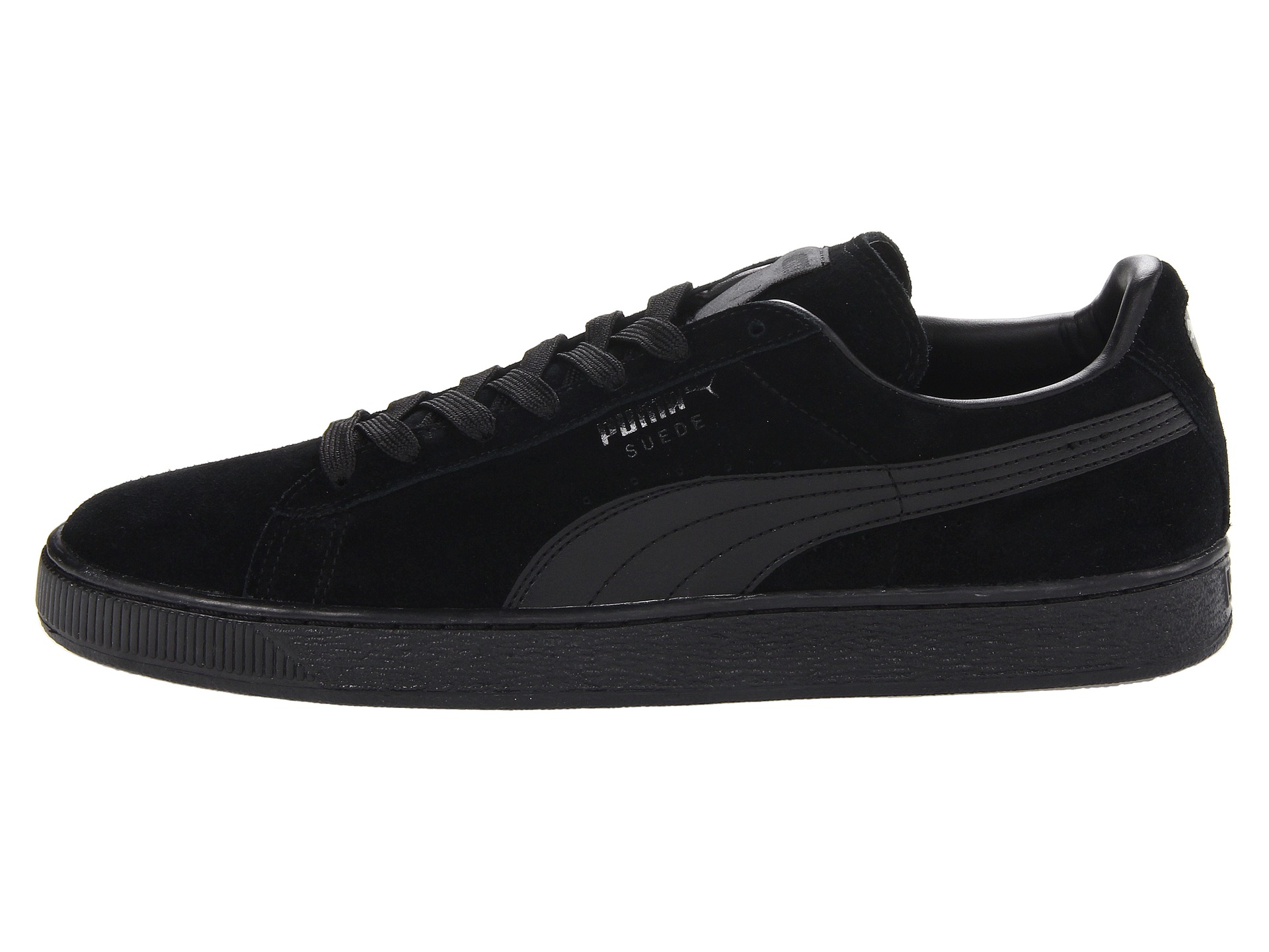 puma suede black and grey