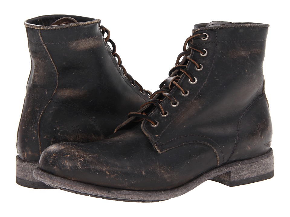 frye tyler lace up black