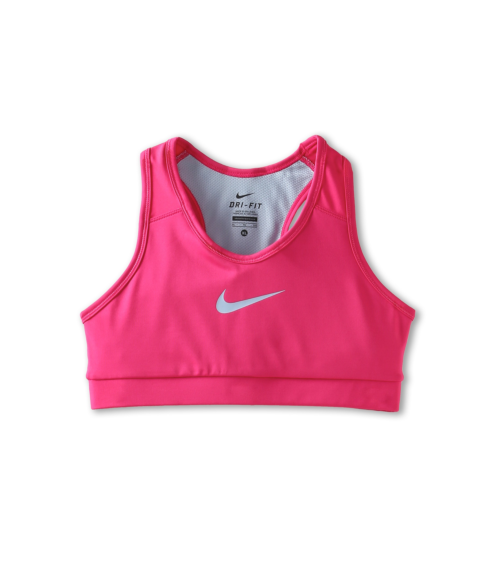 Nike Kids Pro Core Mesh Sports Bra (Little Kids/Big Kids) Pink Force ...