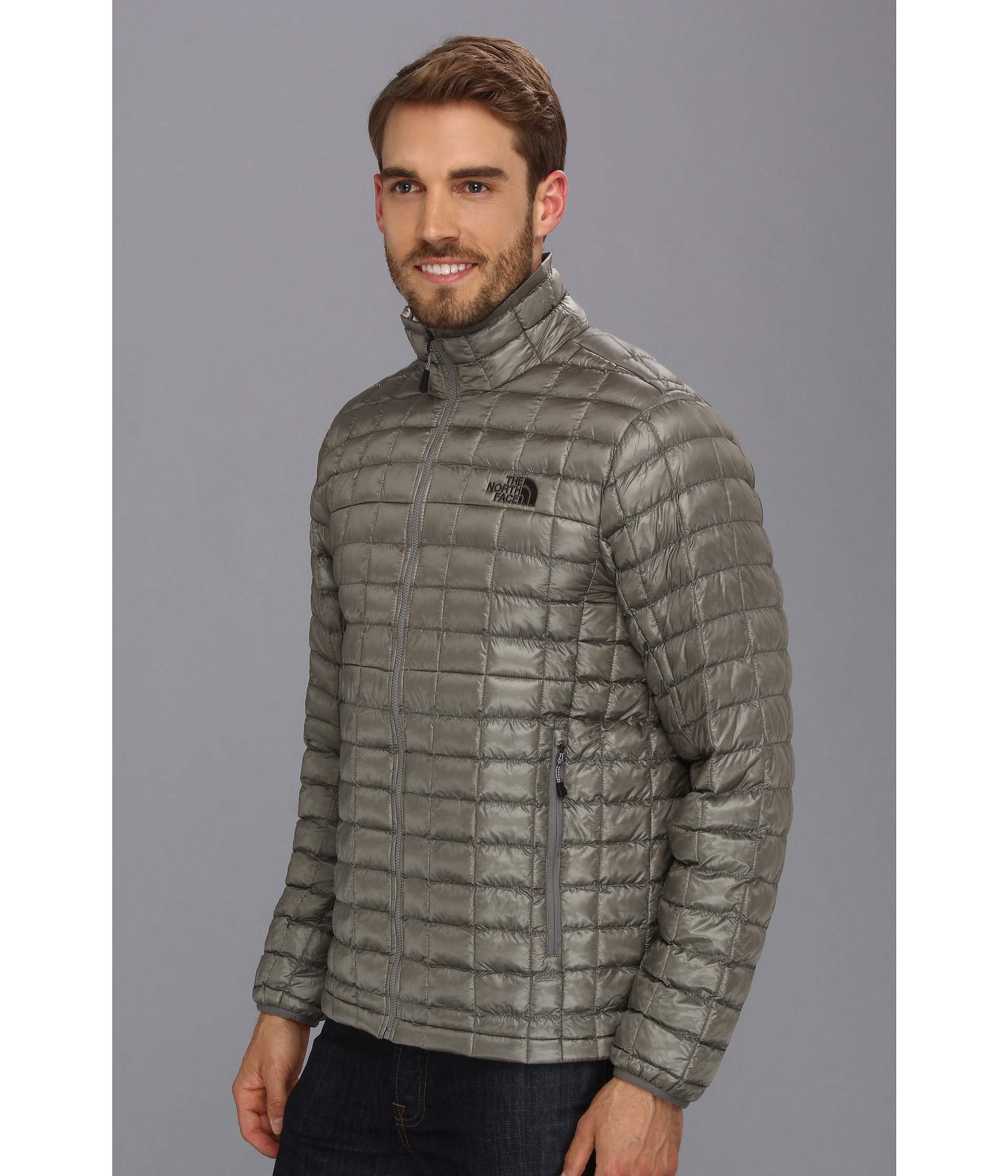 The North Face ThermoBall™ Full Zip Jacket Pache Grey (Asphalt Grey logo/lining)