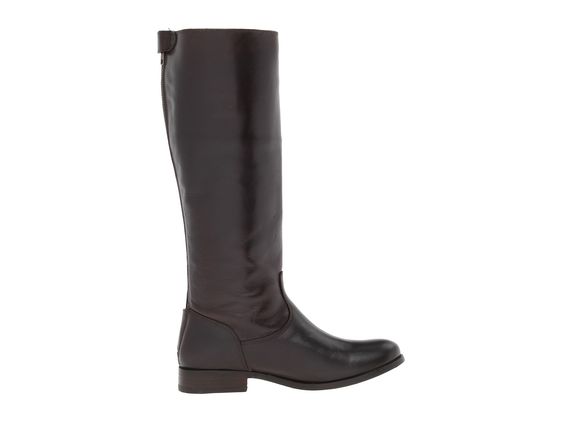 frye melissa button back zip boot extended calf