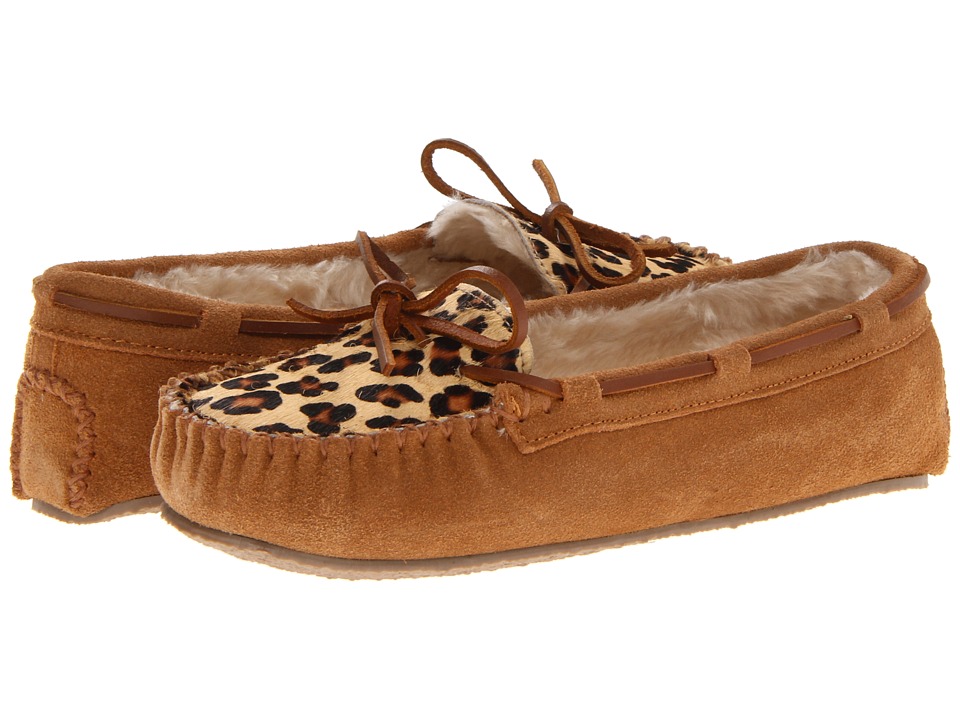 Minnetonka Leopard Cally Slipper (Cinnamon Suede) Slippers