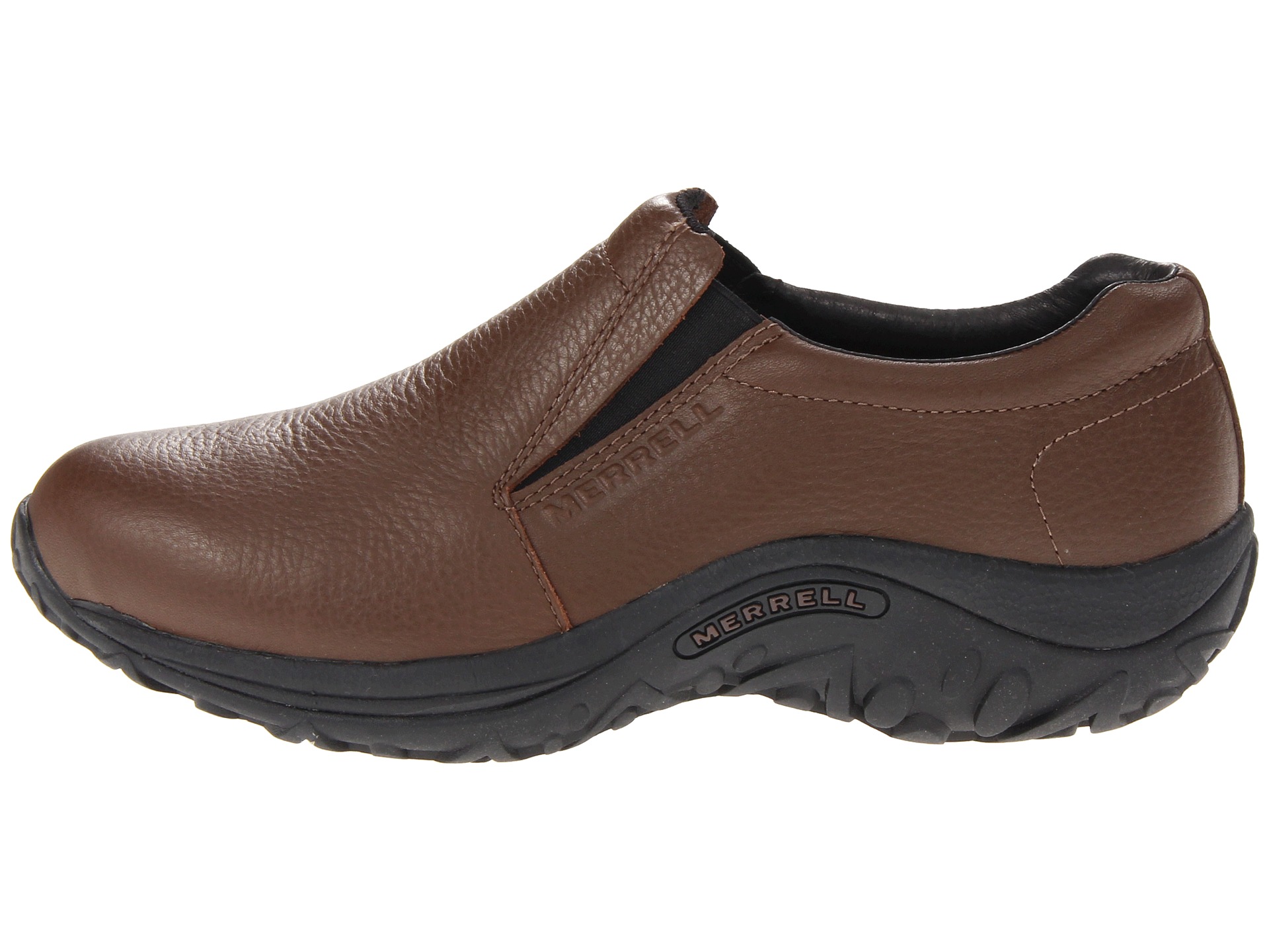 men's merrell jungle moc leather mahogany brown
