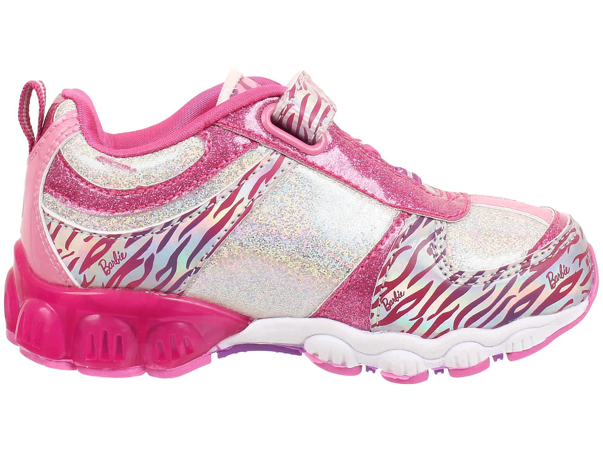 Favorite Characters Barbie 1bbf307 Lighted Shoe Toddler Little Kid White Pink