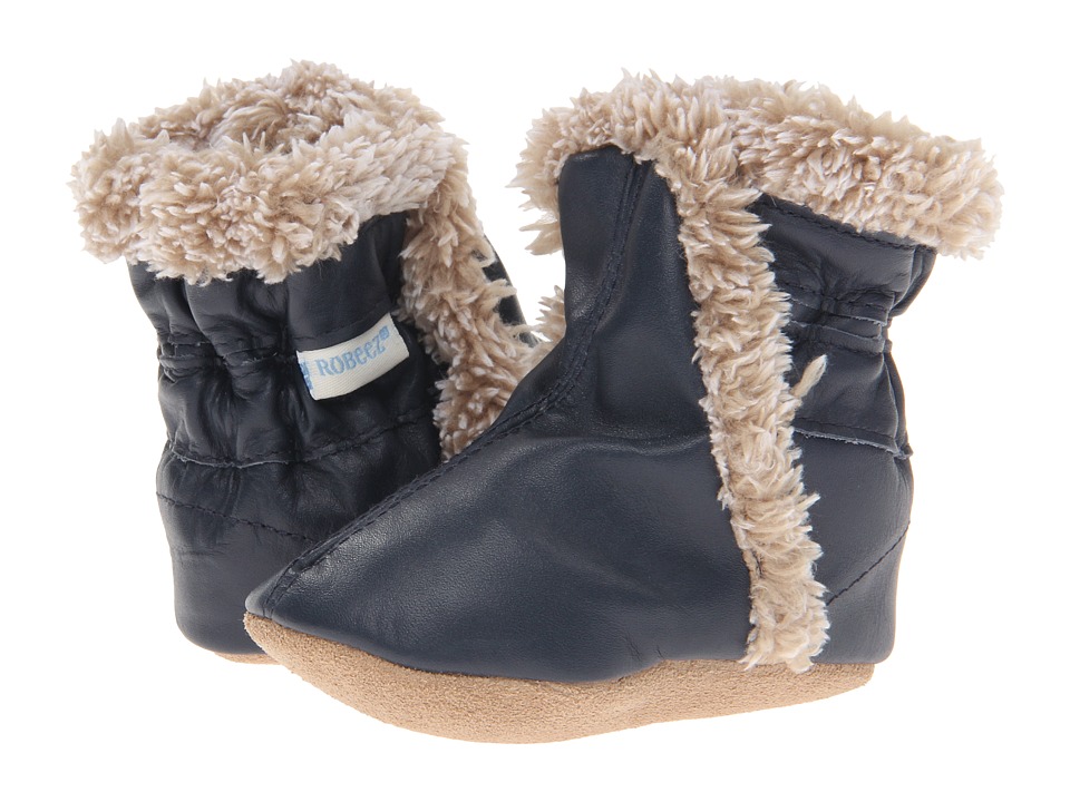 Robeez - Classic Bootie (Infant/Toddler) (Navy) Boys Shoes