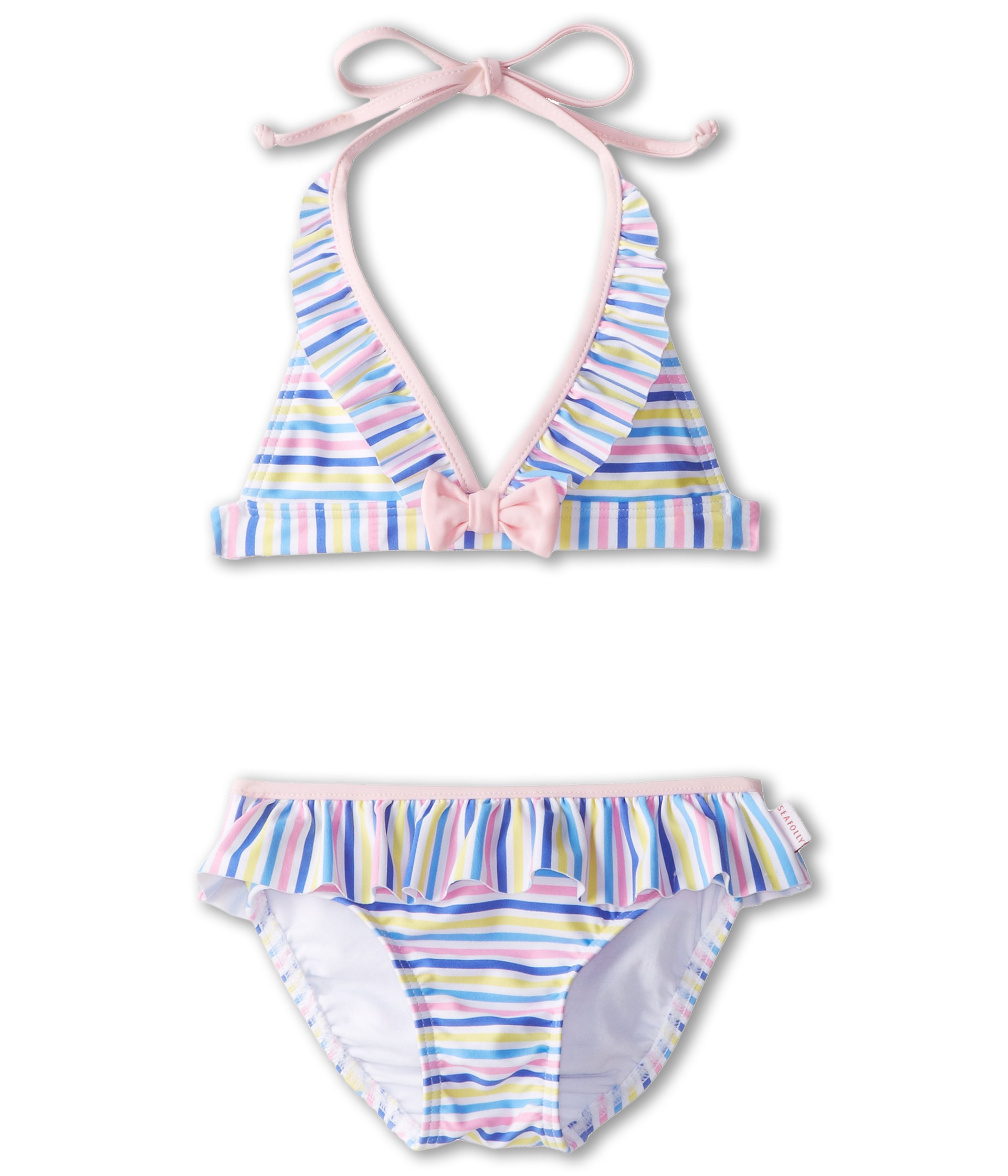 Seafolly Kids Liberty Lane 70s Halter Bikini (Infant/Toddler/Little Kids) Multi