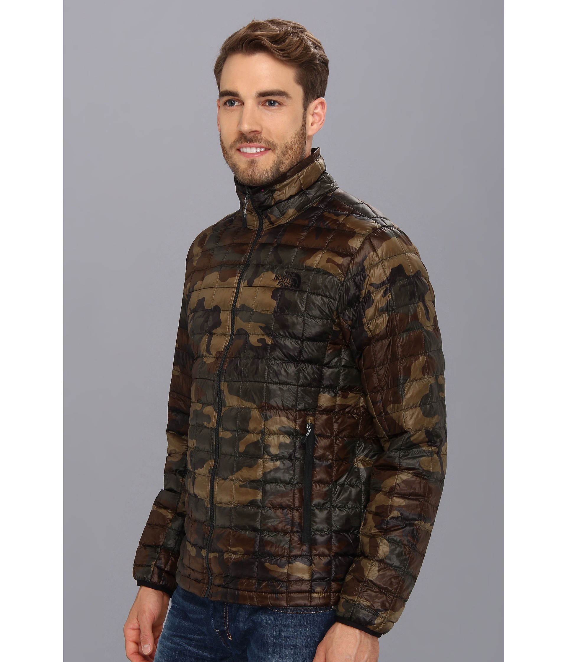 The North Face ThermoBall™ Full Zip Jacket Green Camo