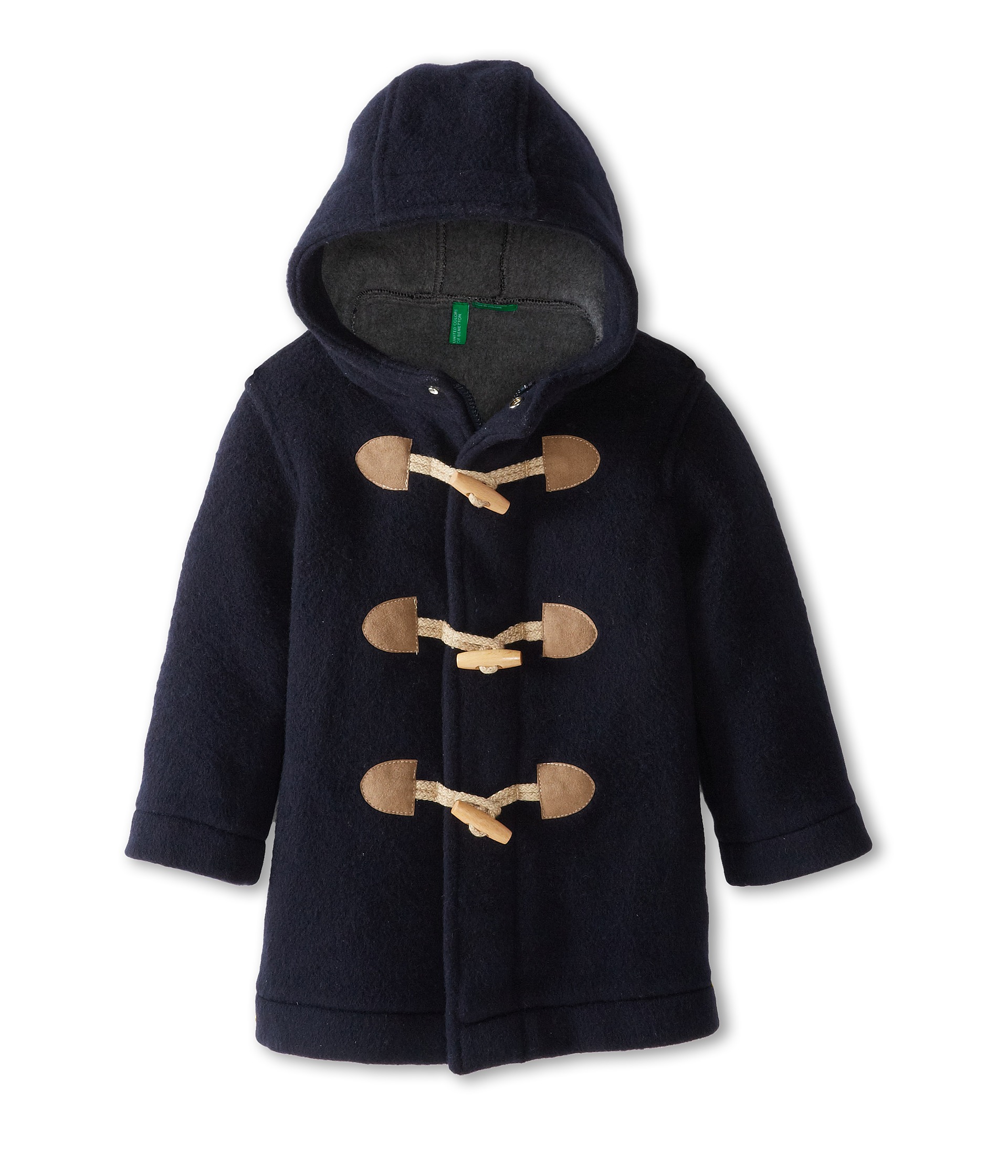United Colors Of Benetton Kids Wool Toggle Coat Toddler Navy | Shipped ...