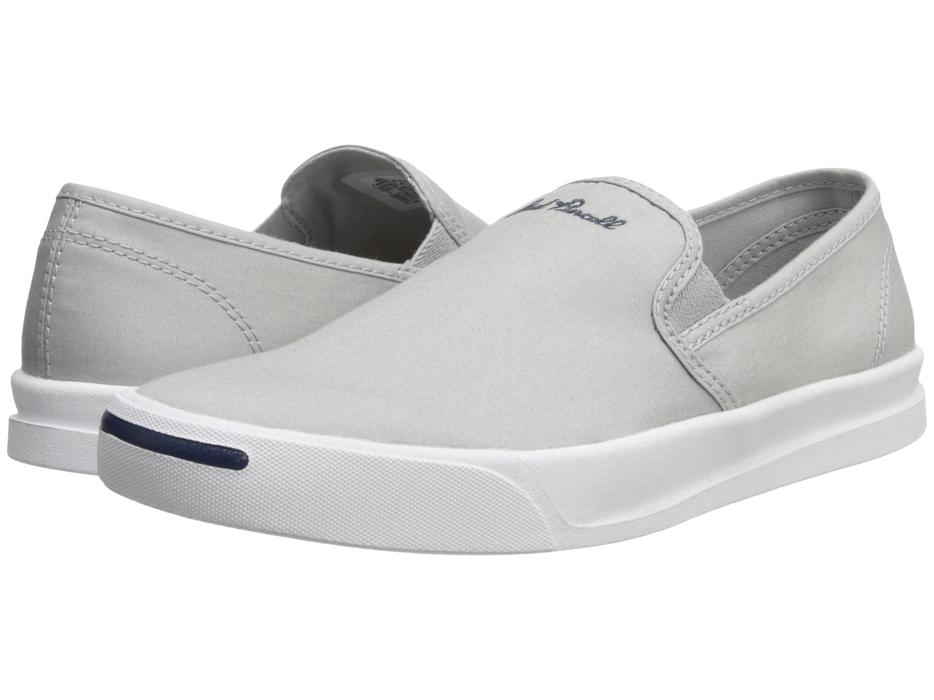 Converse Jack Purcell Jeffrey Slip Oyster Gray White | Shipped Free at ...