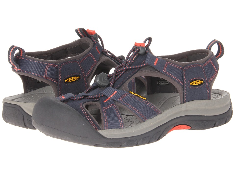 Keen - Venice H2 (Midnight Navy/Hot Coral) Womens Sandals
