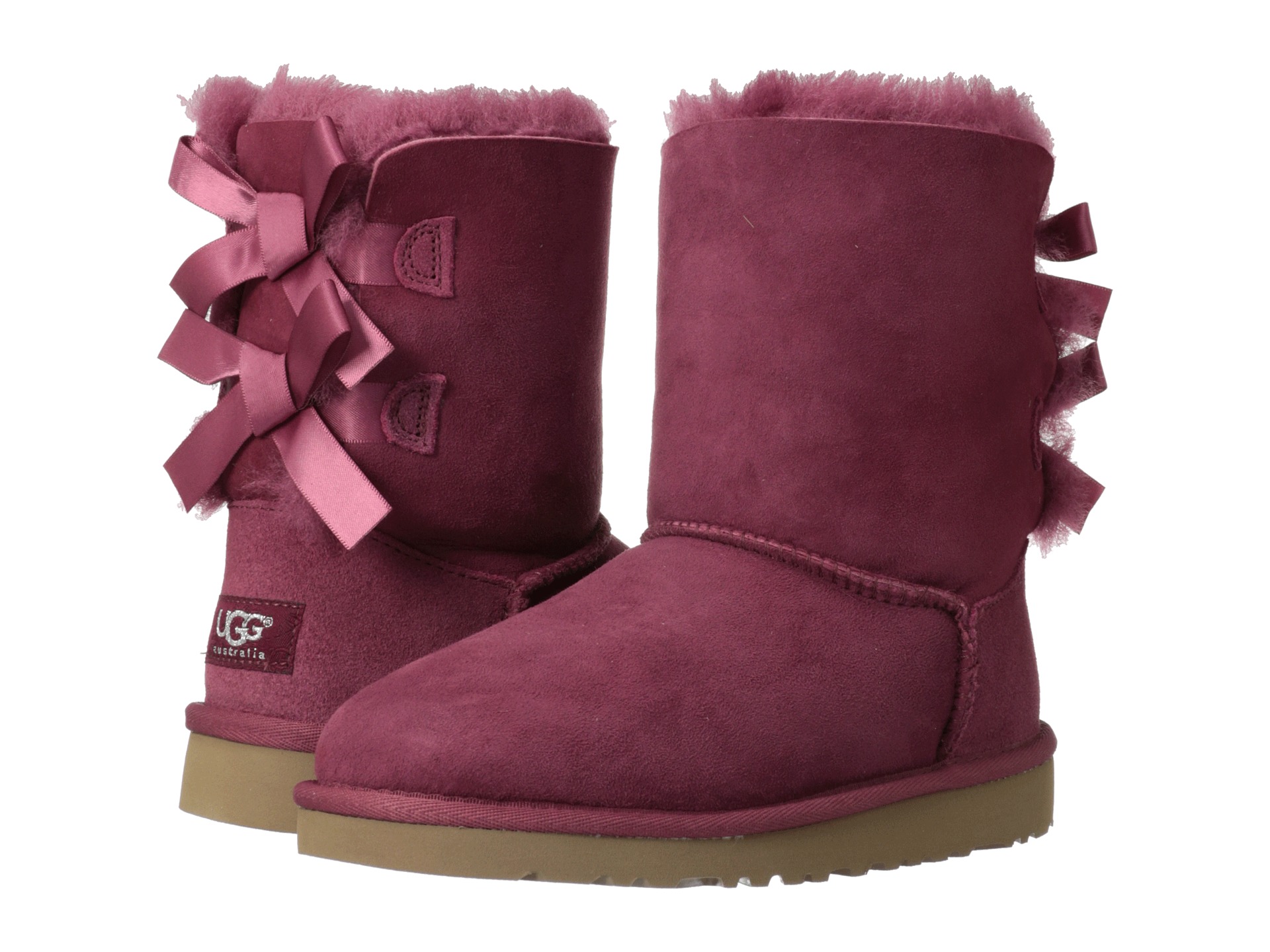 Ugg Kids Bailey Bow Little Kid Big Kid Red Plum | Shipped Free at Zappos