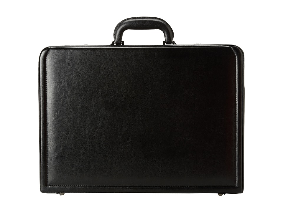 Kenneth Cole Reaction - Manhattan Leather - 4-4.75 Expandable Computer Attache With Removable Computer Sleeve (Black) Luggage