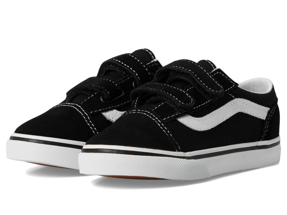 Vans Kids Old Skool V Core (Toddler) (Black) Kids Shoes