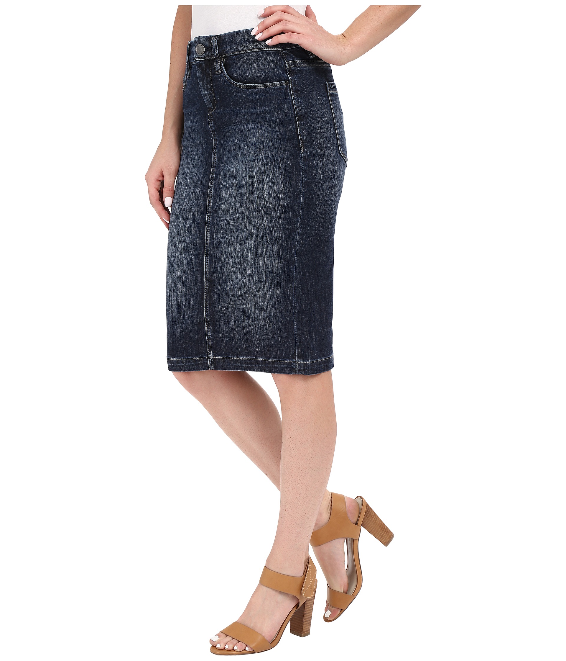 Blank NYC Denim Pencil Skirt in Denim Blue - Zappos.com Free Shipping ...