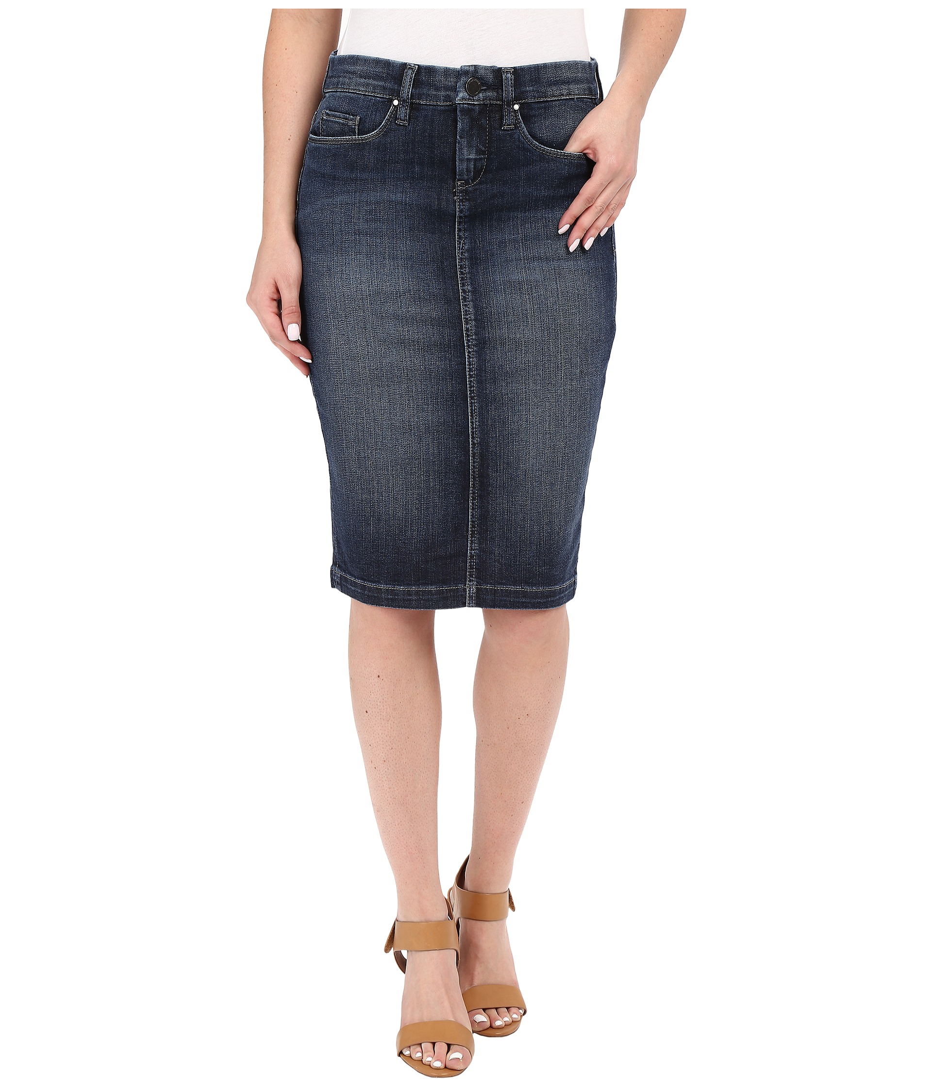 Blank NYC Denim Pencil Skirt in Denim Blue at Zappos.com