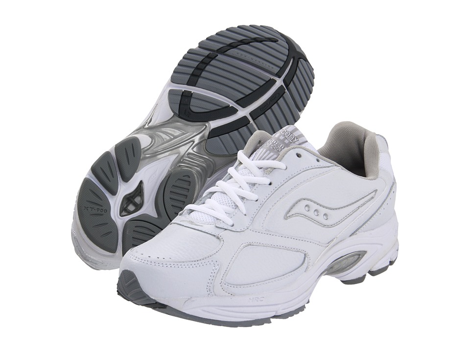 Saucony - Grid(r) Omni Walker (White/Silver) Mens Shoes