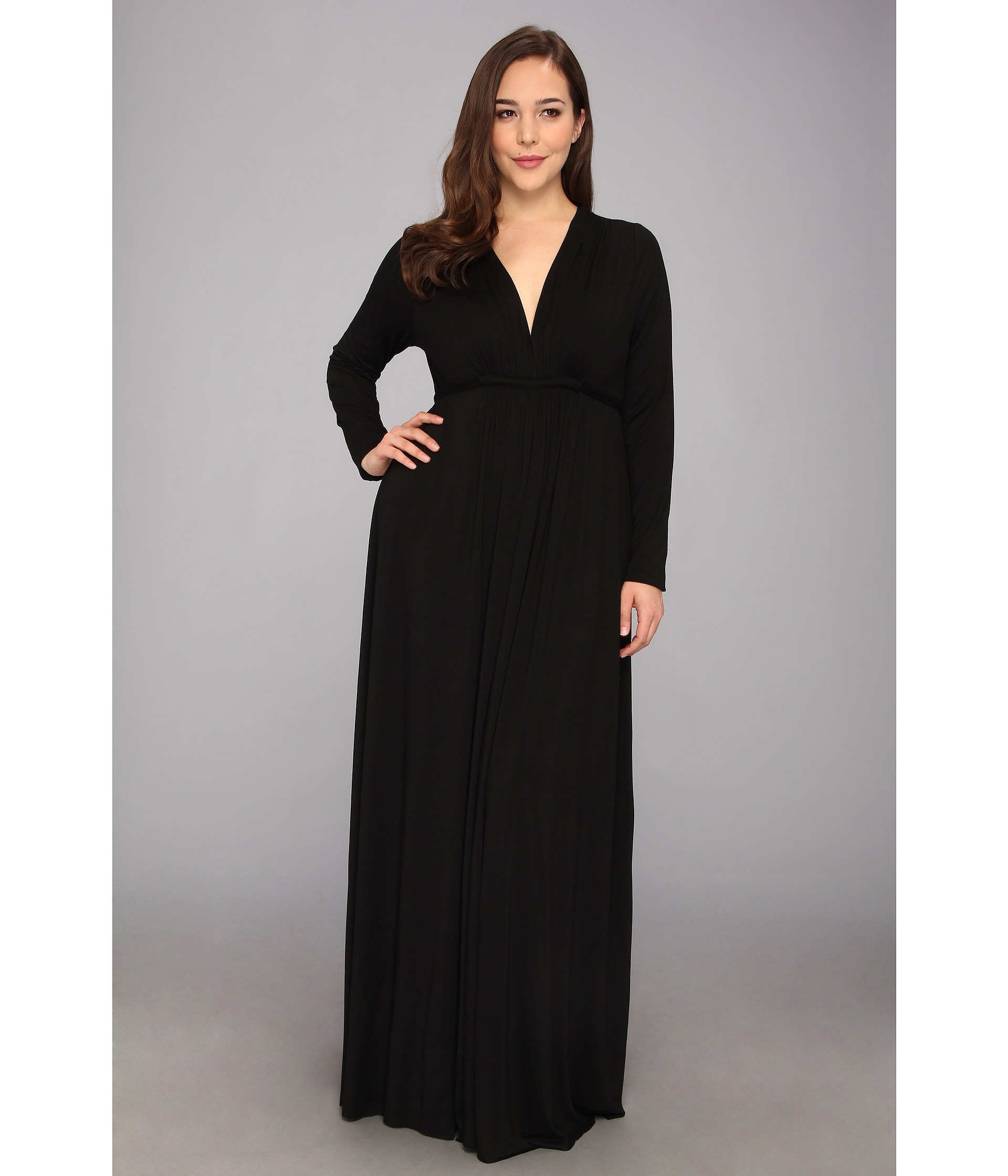 Rachel Pally Plus Plus Size L S Long Caftan Dress Black | Shipped Free ...