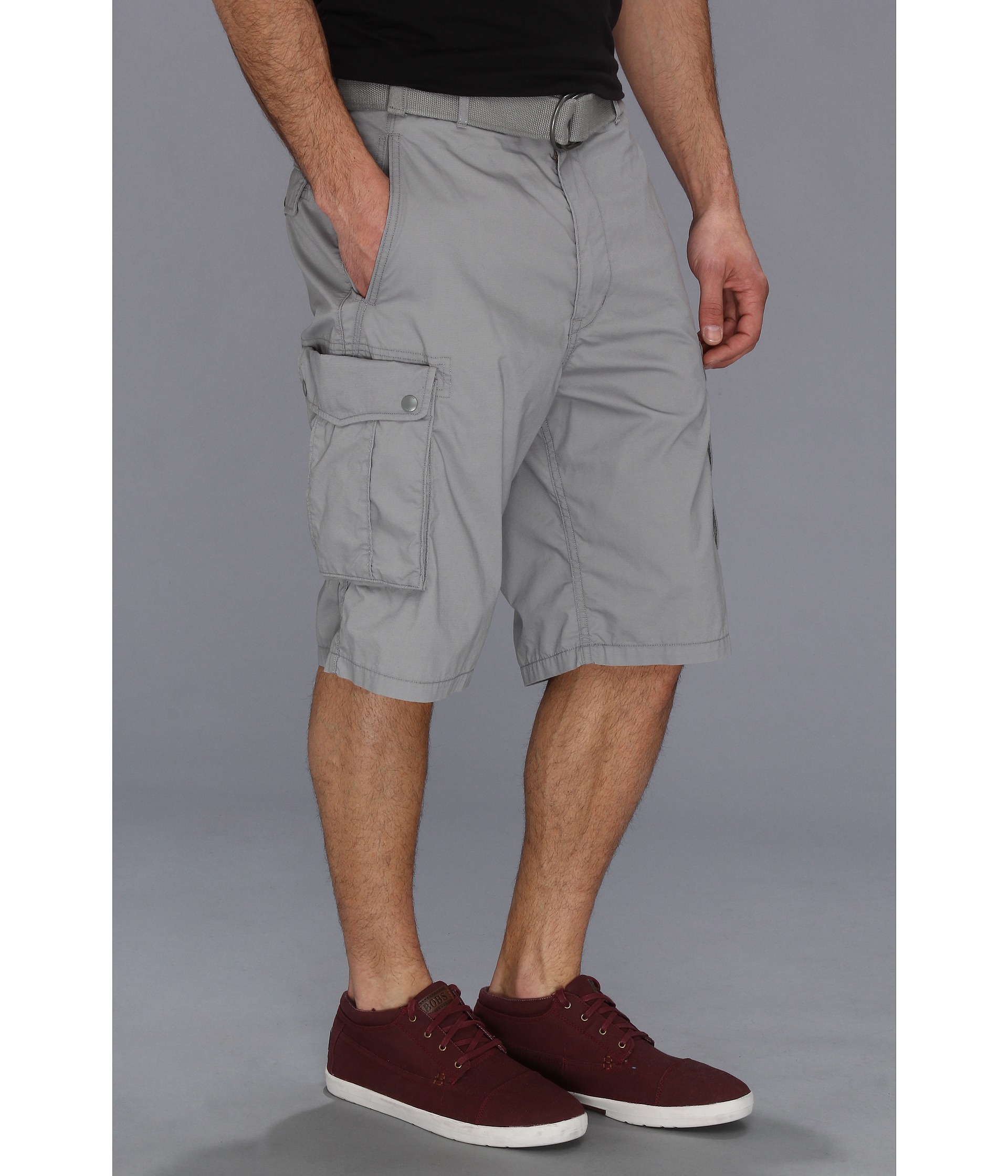 mens cargo shorts with snap pockets