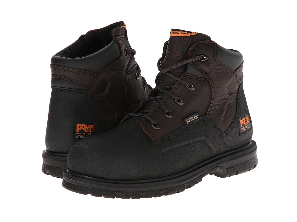Timberland PRO - Power Welt 6 Waterproof Steel Toe (Rancher Brown Oiled Full-Grain Leather) Mens Work Lace-up Boots