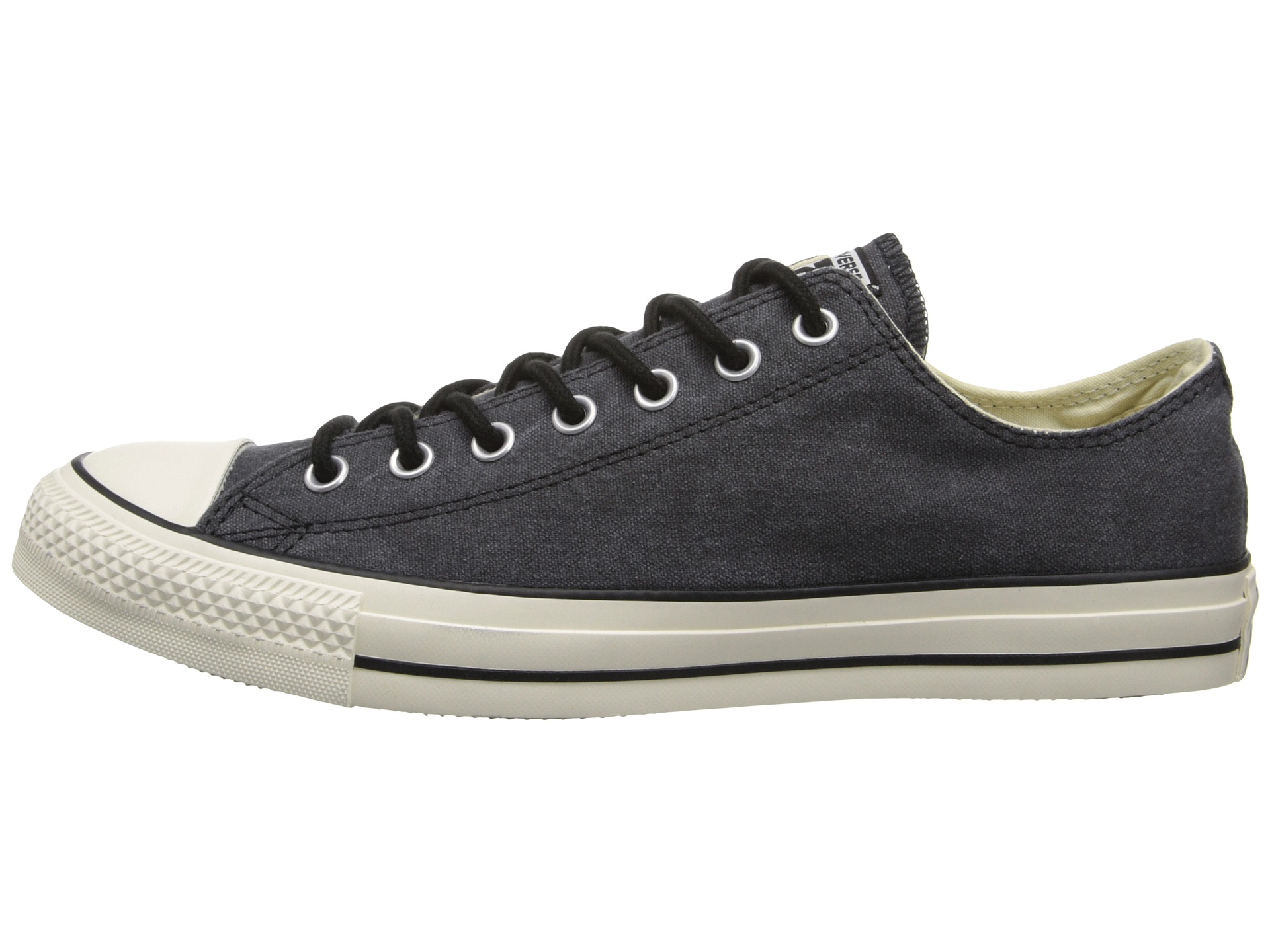 Converse Chuck Taylor All Star Washed Canvas Ox Black | Shipped Free at ...