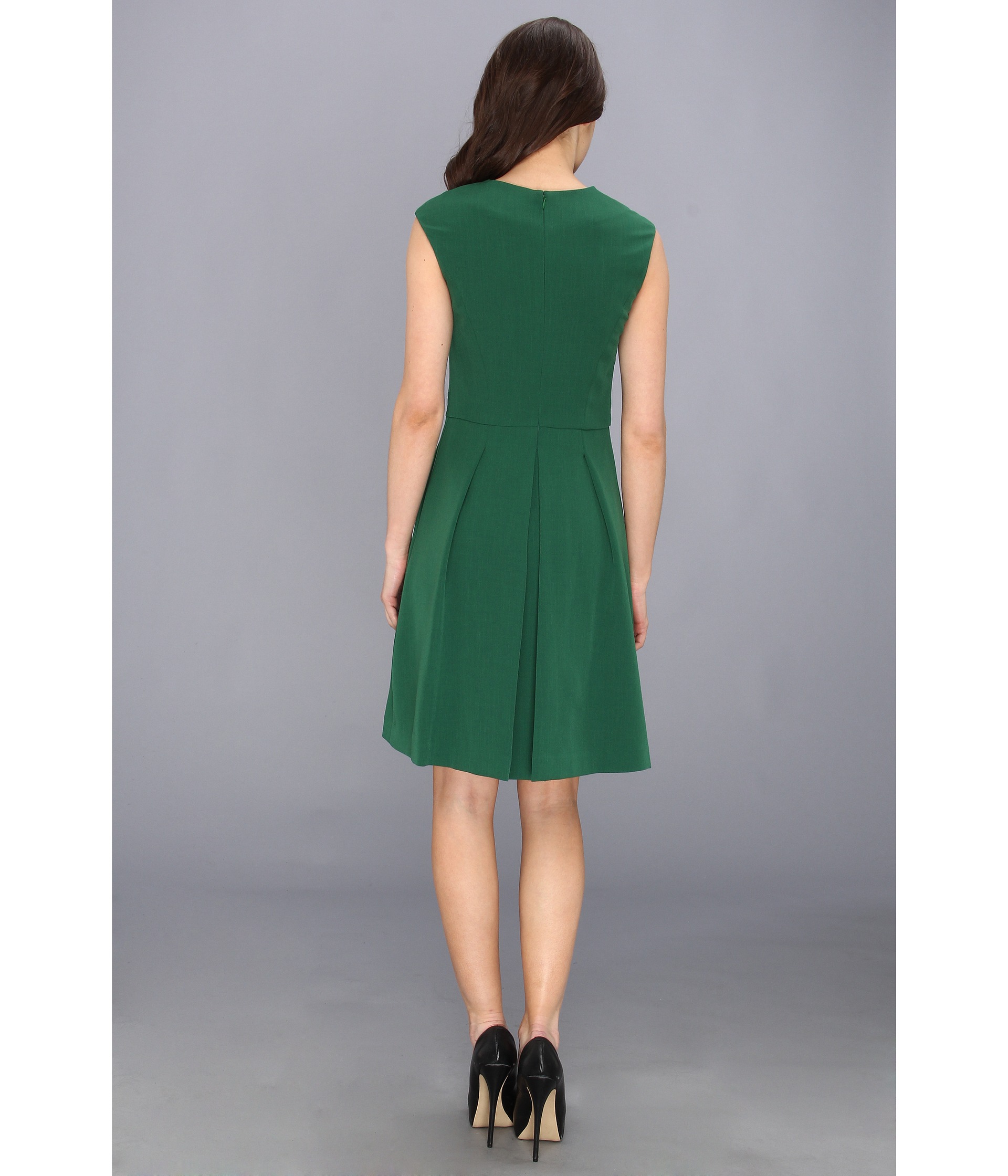 Ellen Tracy Cap Sleeve Career Dress Green | Shipped Free at Zappos
