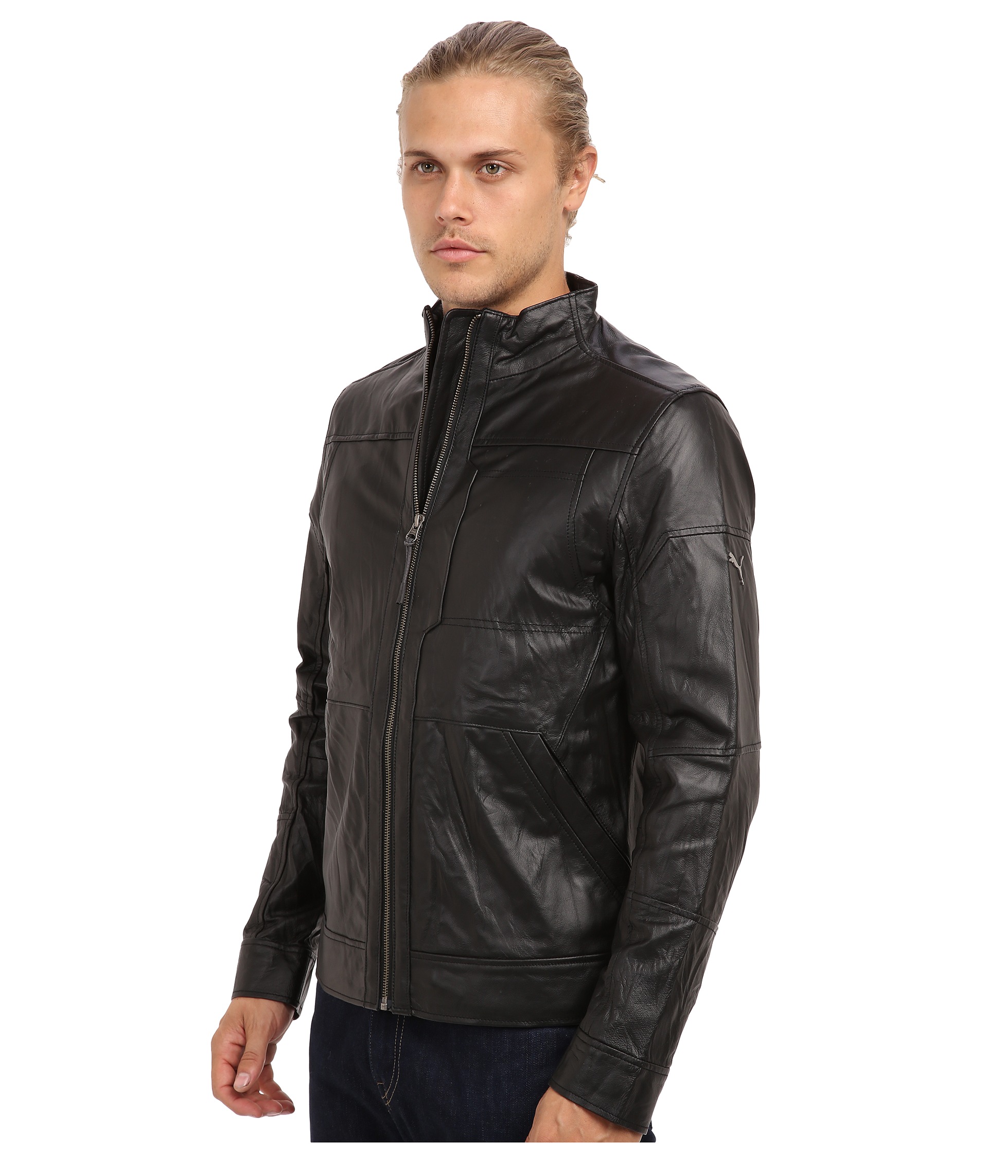 Puma Ferrari Leather Jacket Black | Shipped Free at Zappos