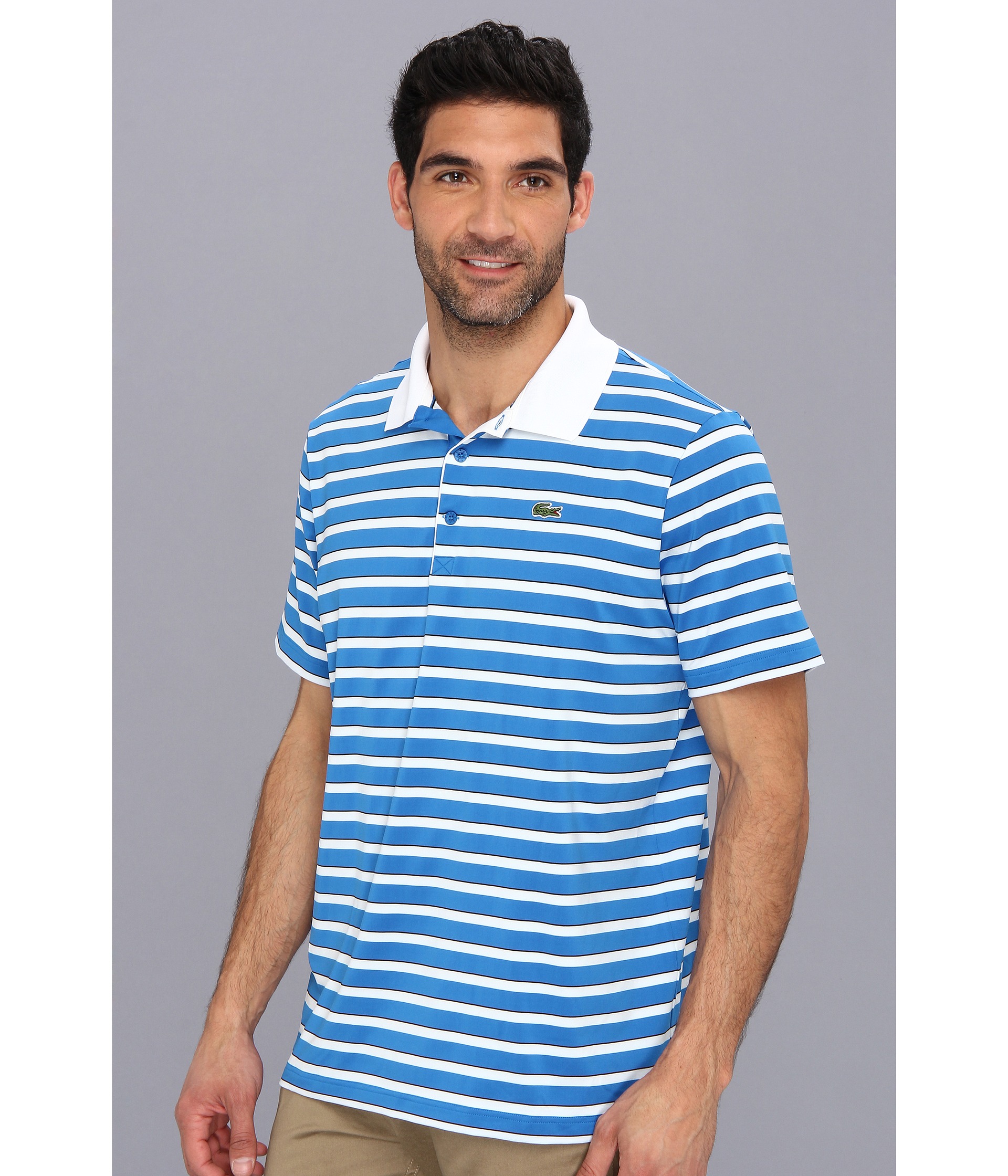 Lacoste Ultra Dry Short Sleeve Multi Stripe Polo Shirt