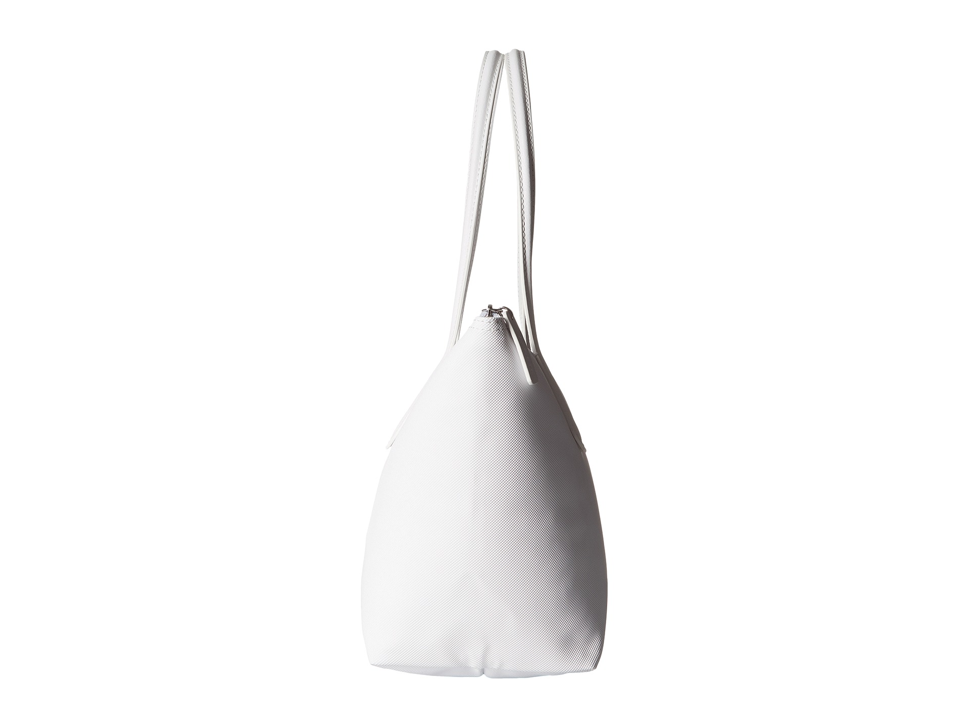 Lacoste L.12.12 Concept Medium Small Shopping Bag White - Zappos.com ...