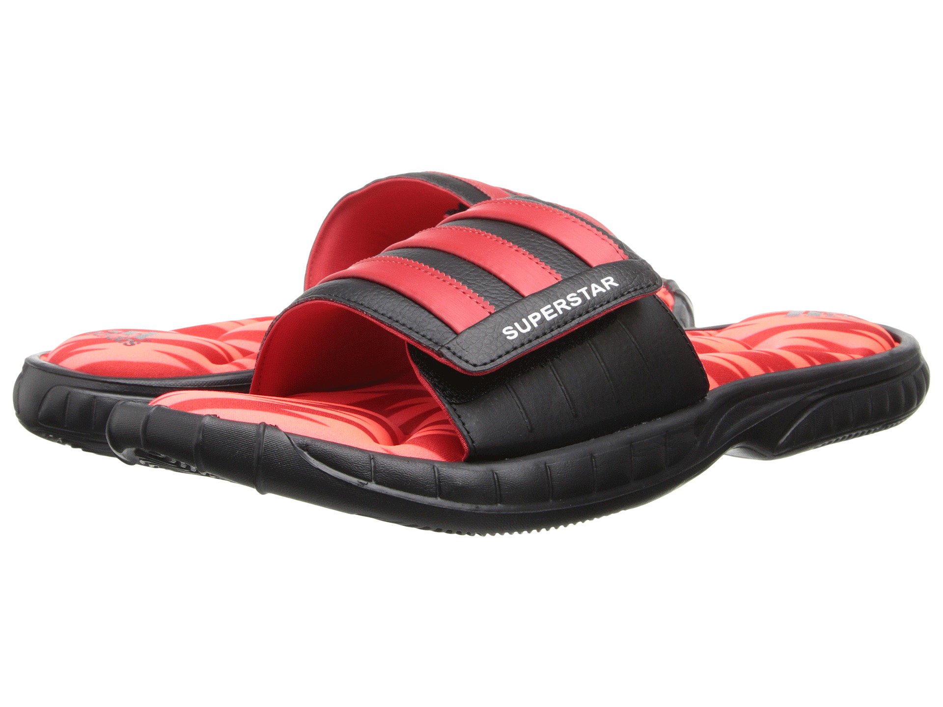 adidas Superstar 3G Graphic Slide Black/Scarlet/Solar Red - Zappos.com Free Shipping BOTH Ways