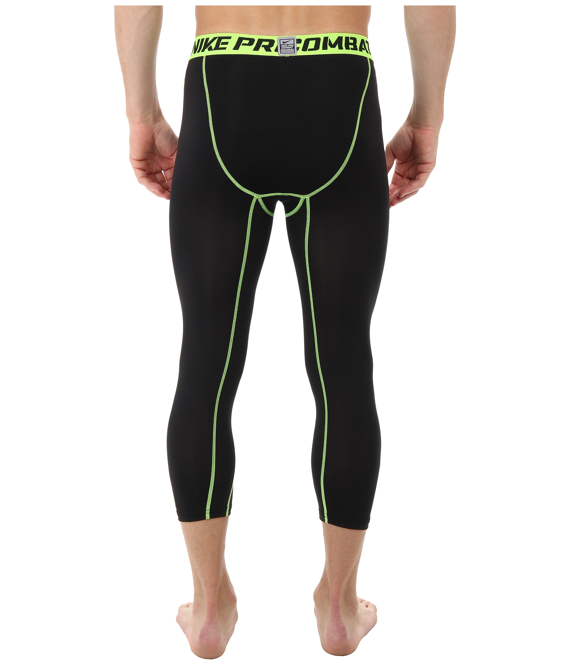 Nike Pro Combat Core Compression 3/4 Tight - Zappos.com Free Shipping ...