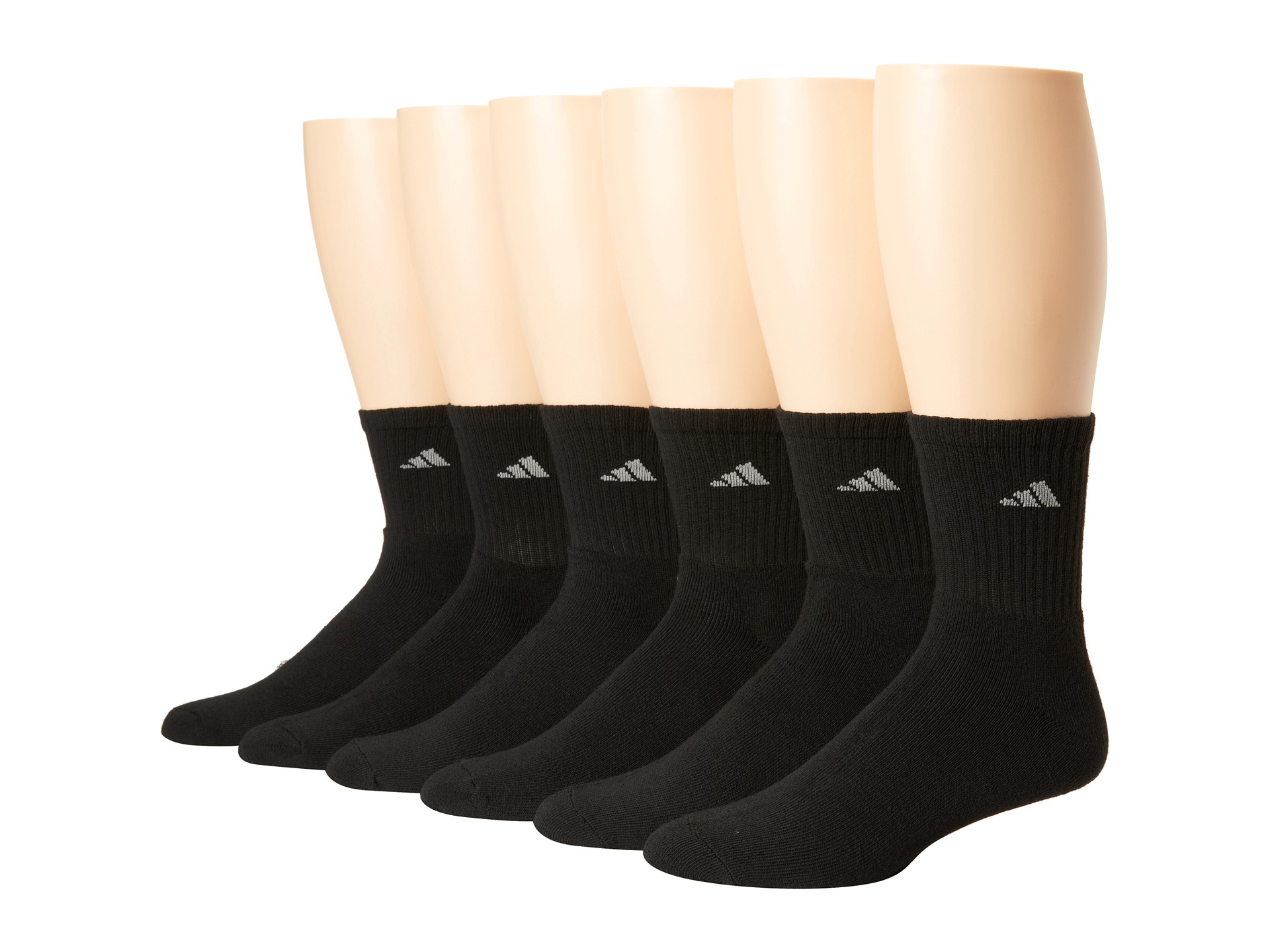 adidas Athletic 6-Pack Mid-Crew Socks - Zappos.com Free Shipping BOTH Ways
