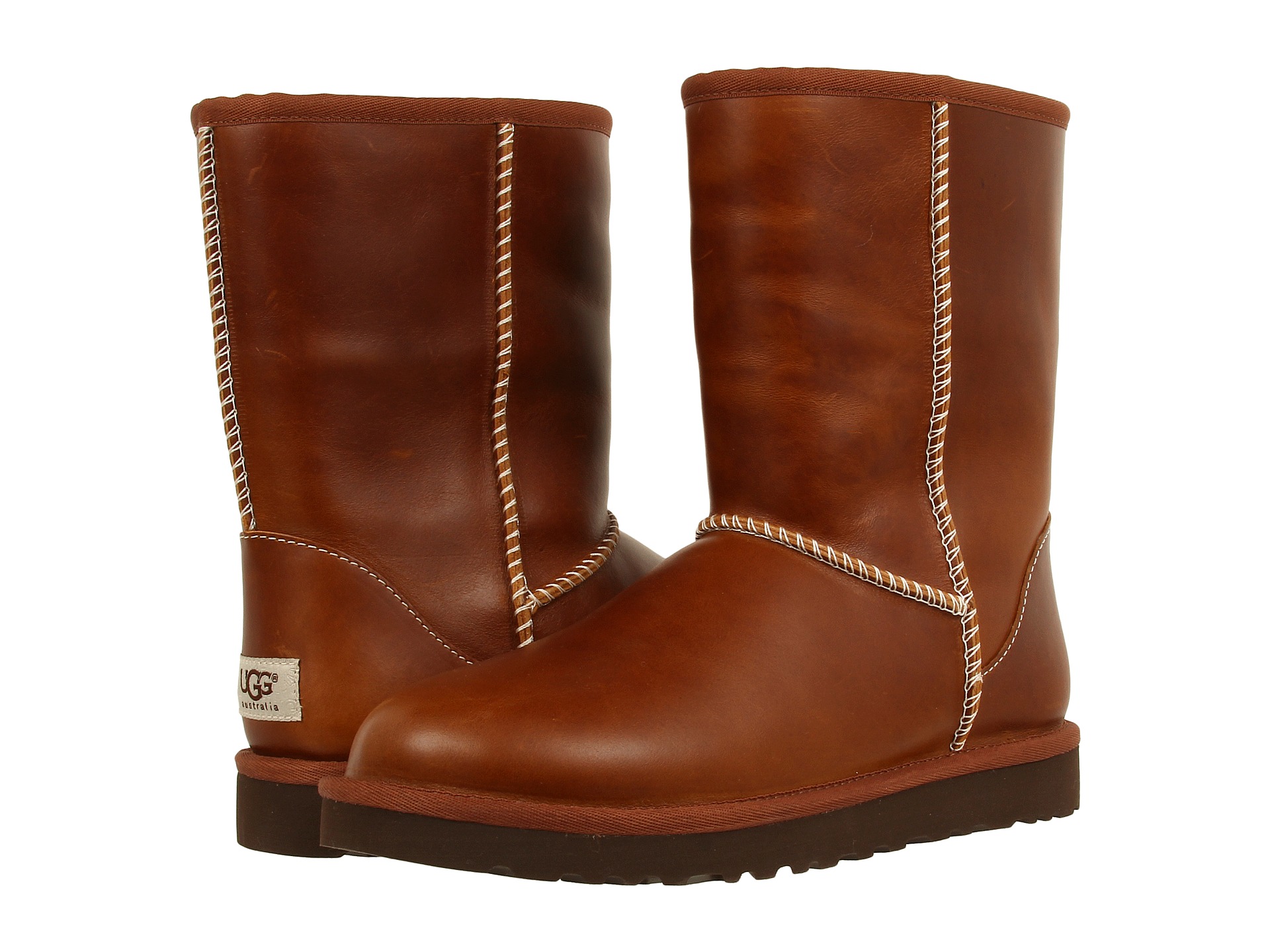 w classic short leather ugg