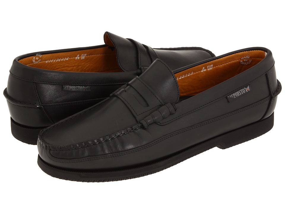 Mephisto - Cap Vert (Black Smooth Leather) Mens Slip on  Shoes
