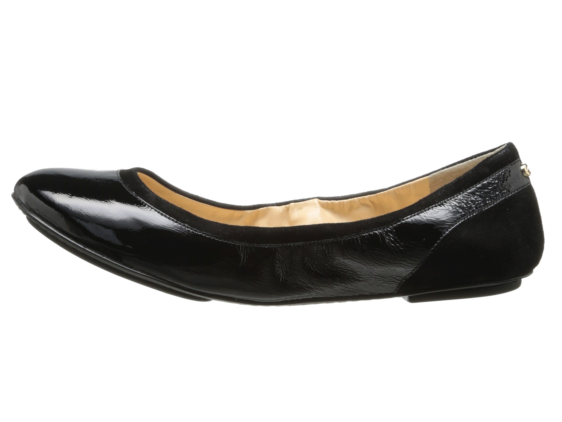 cole haan black patent flats