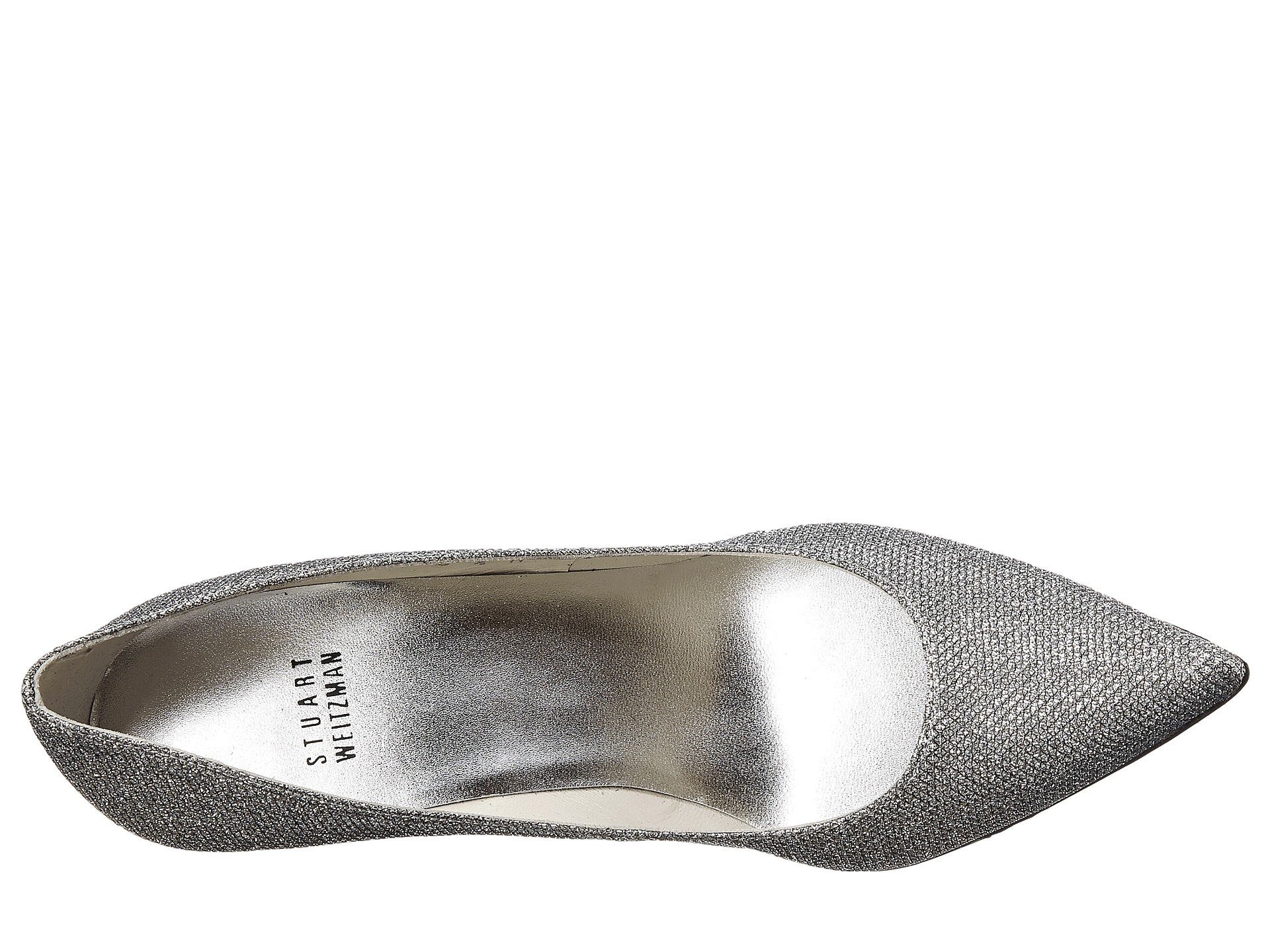 stuart weitzman silver evening shoes
