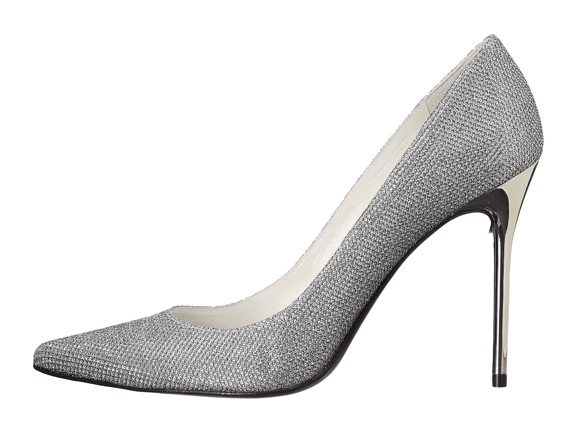 stuart weitzman silver evening shoes