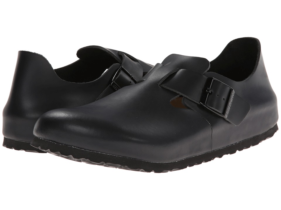 Birkenstock London Soft Footbed (Hunter Black Leather) Shoes