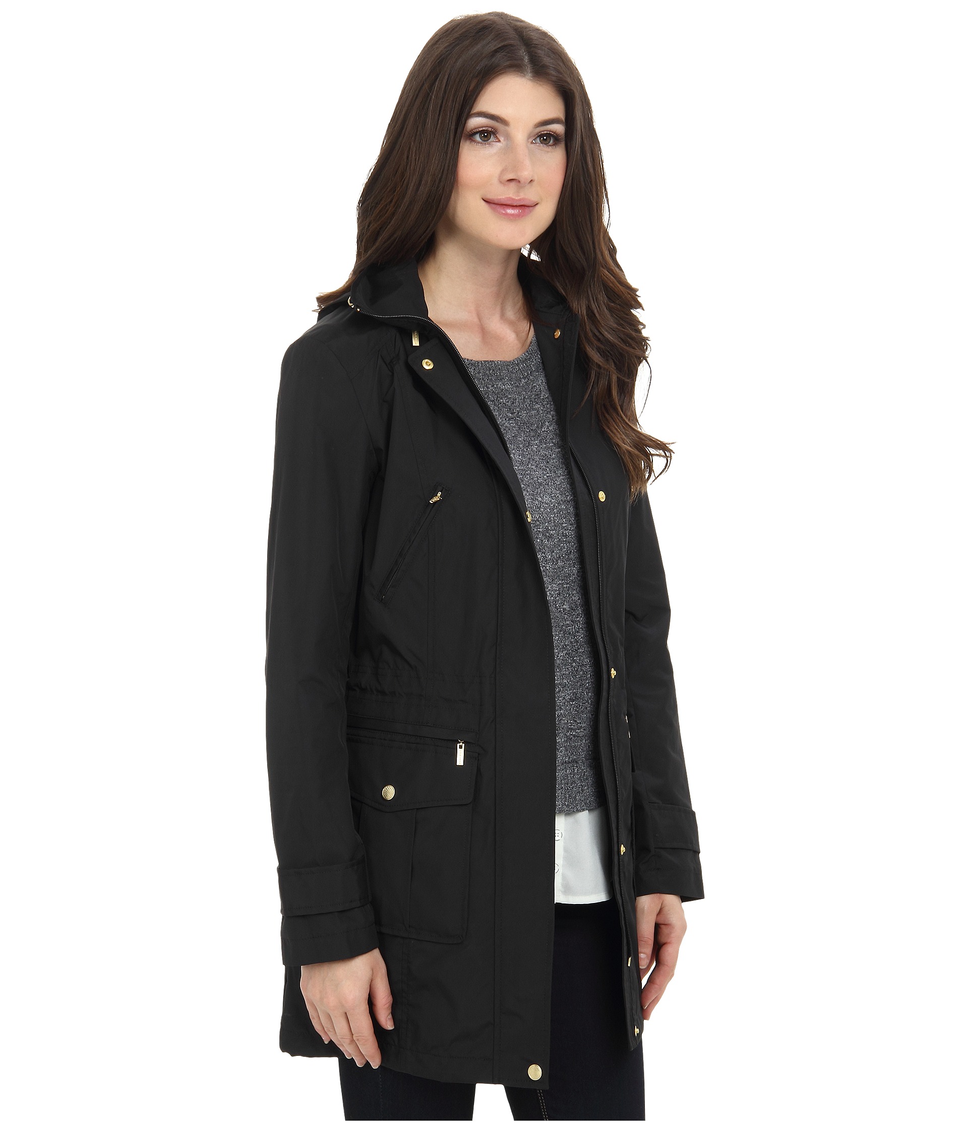 Cole Haan Travel Packable Rain Anorak Black | Shipped Free at Zappos