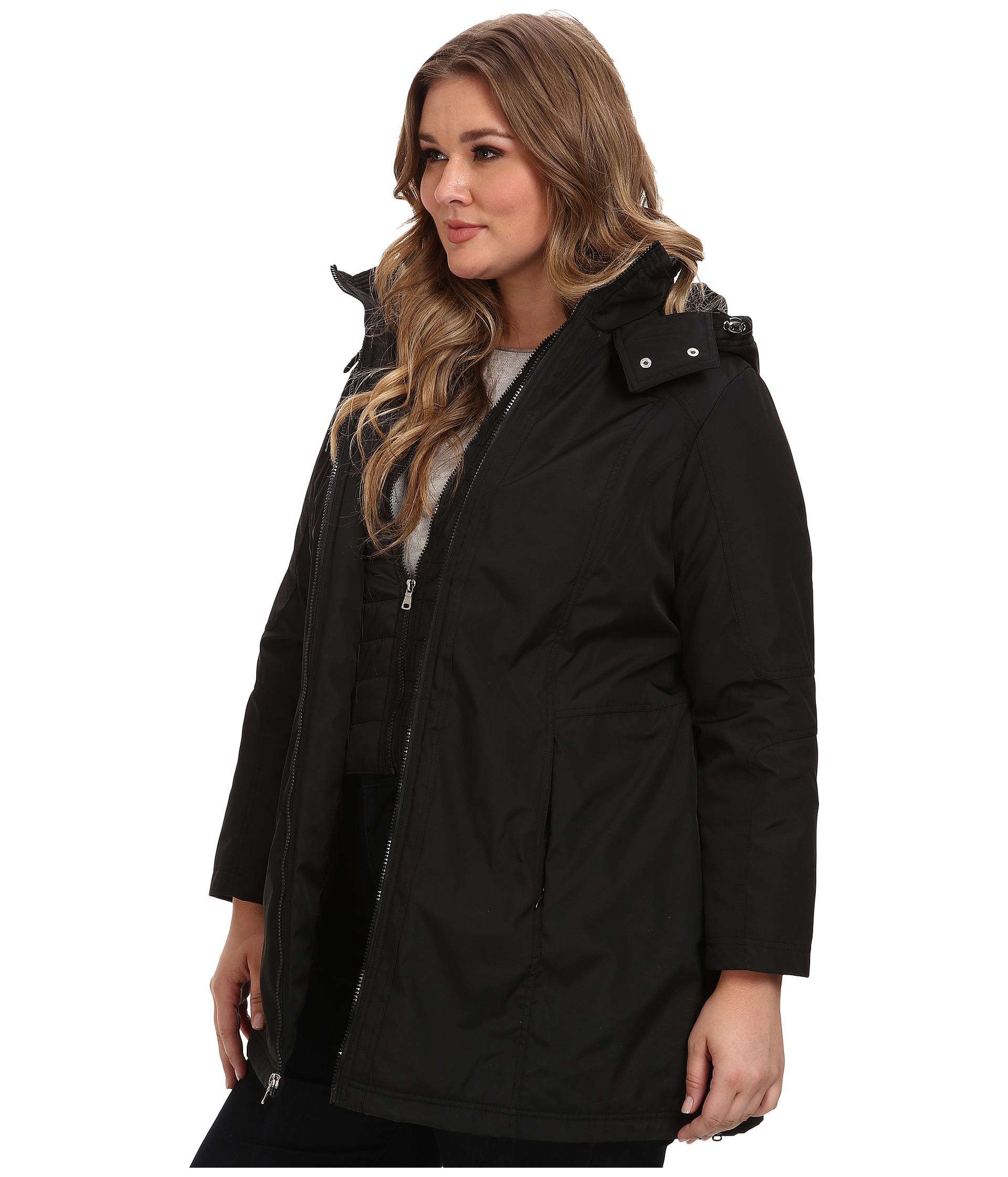 Jessica Simpson Plus Size Jofwp741 Coat Black