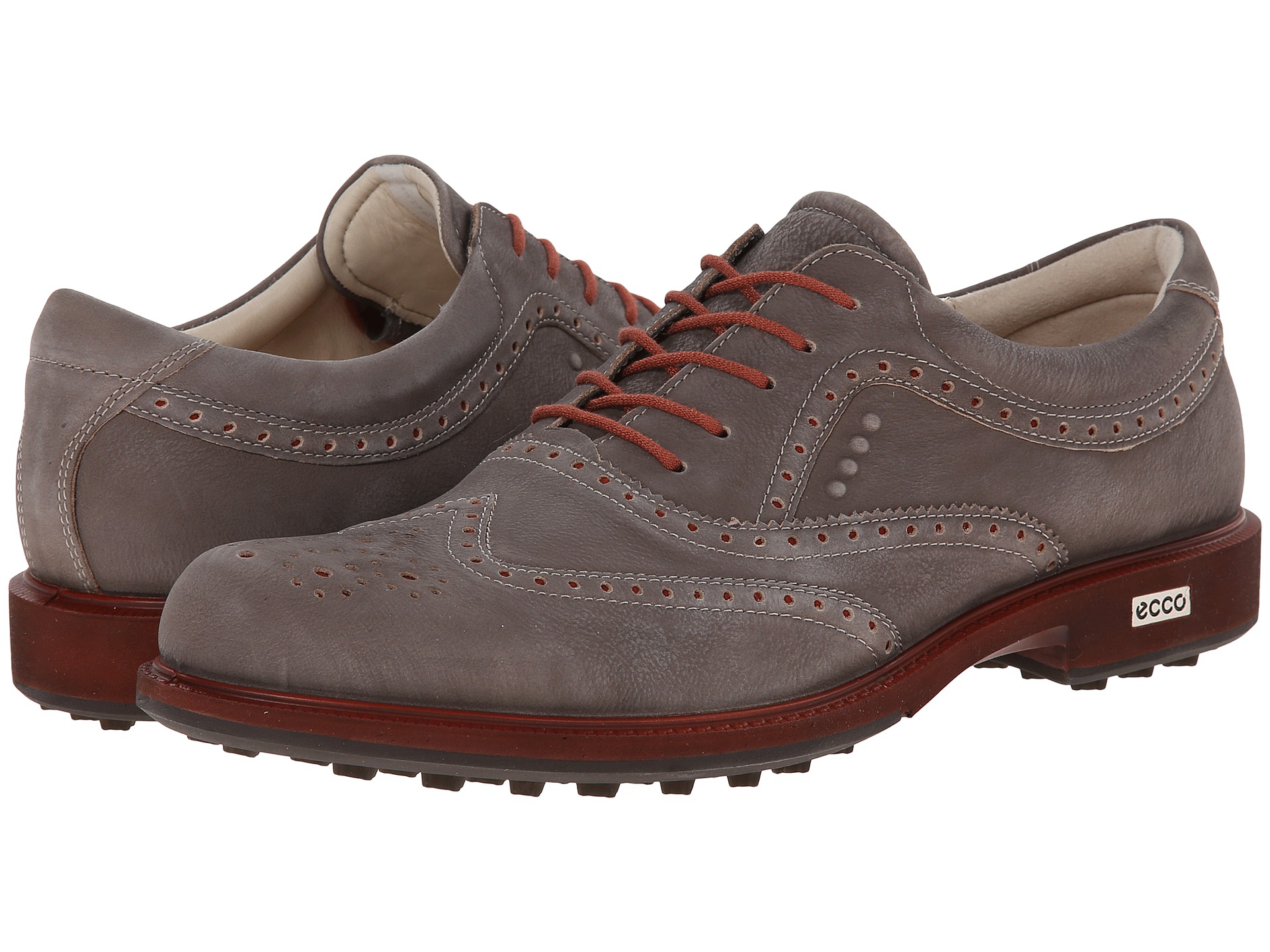 ecco wingtip golf shoes