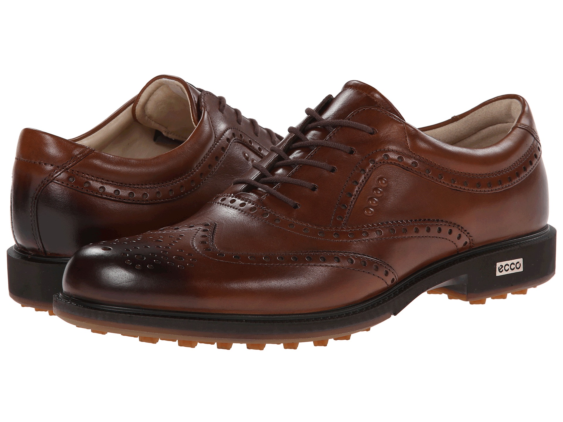 ecco wingtip golf shoes