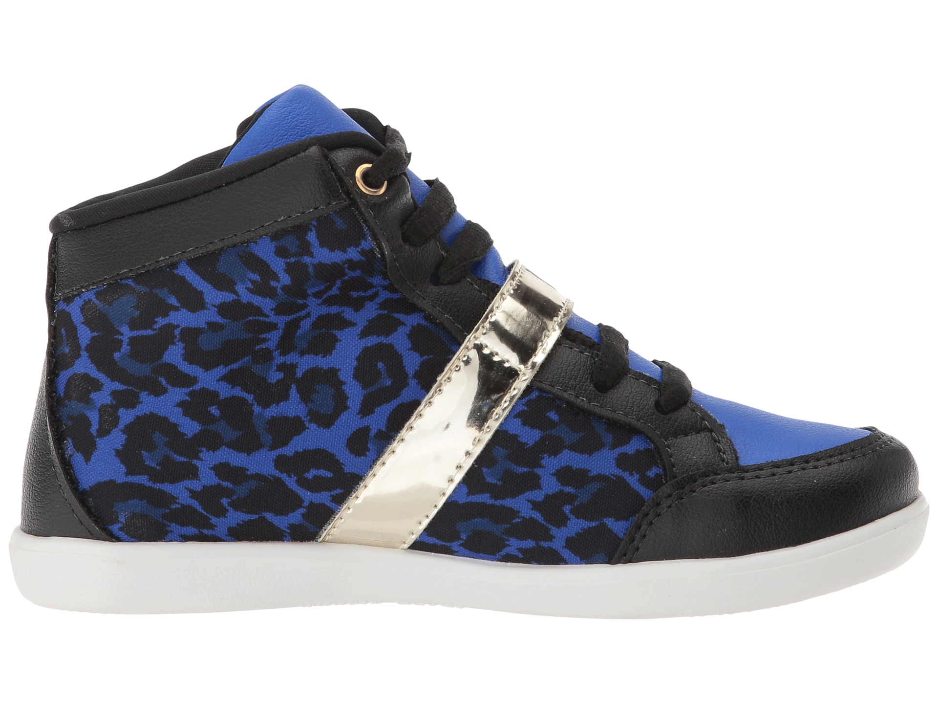 Pampili Sneaker Flat 403021 (Little Kid/Big Kid) Blue Leopard - Zappos ...