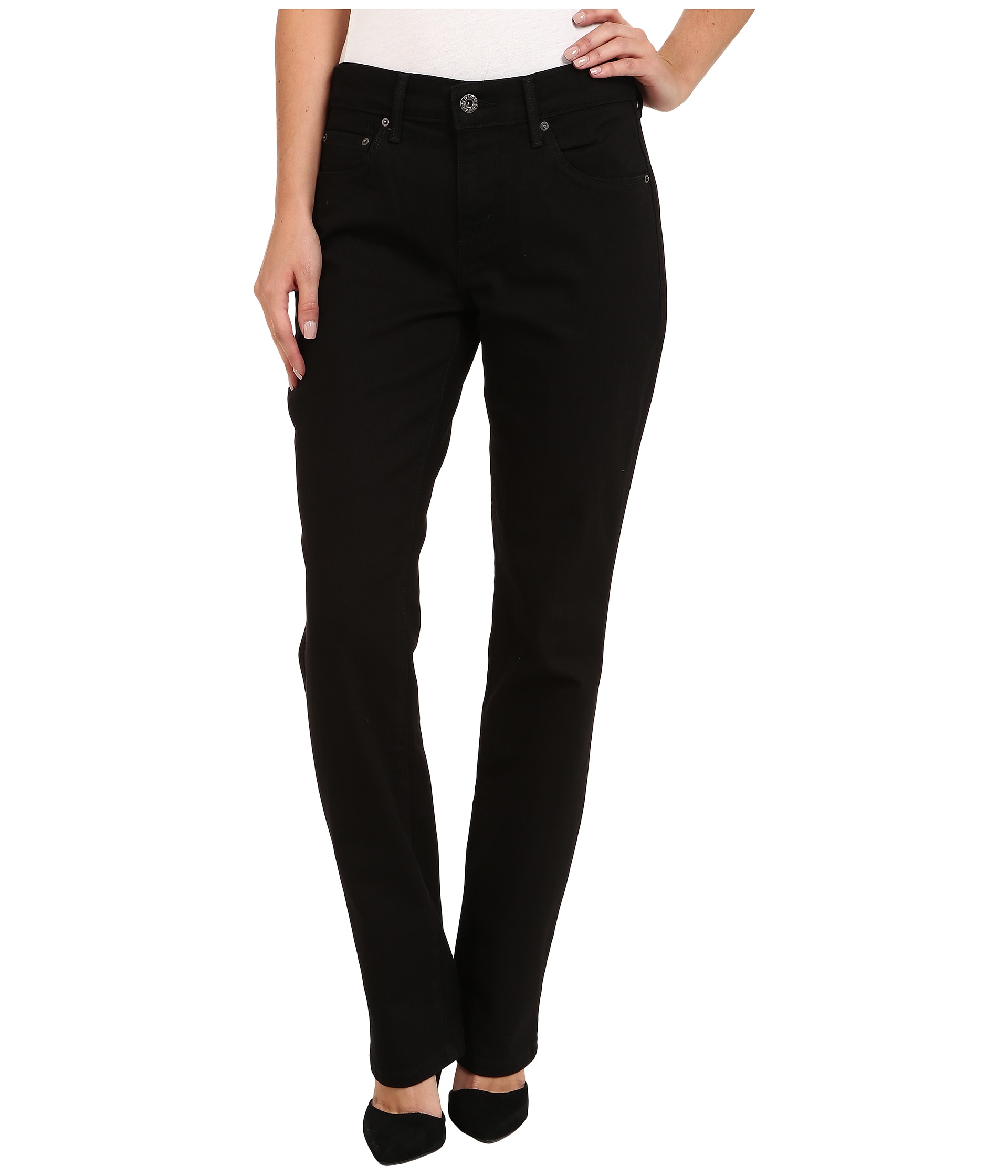 Levi's® Womens 505® Straight Leg Jean Black Onyx - Zappos.com Free ...