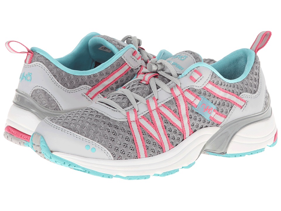 Ryka Hydro Sport SLP (Silver Cloud/Cool Mist Grey/Winter Blue/Hot Pink) Women's Shoes