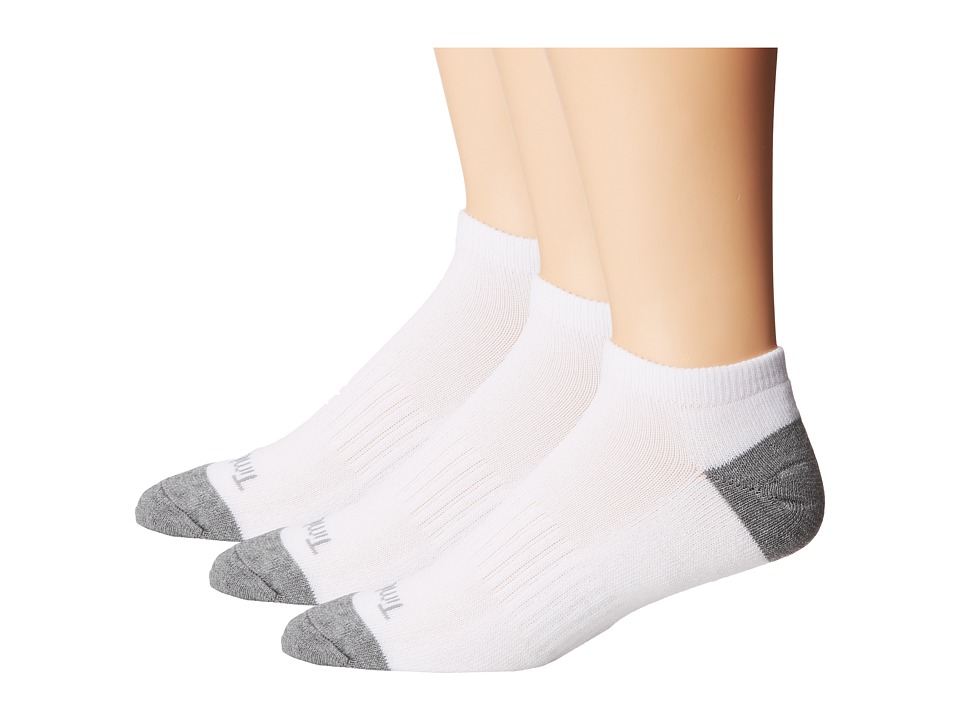 Timberland - TM30407 No Show 3-Pair Pack (White) Mens No Show Socks Shoes