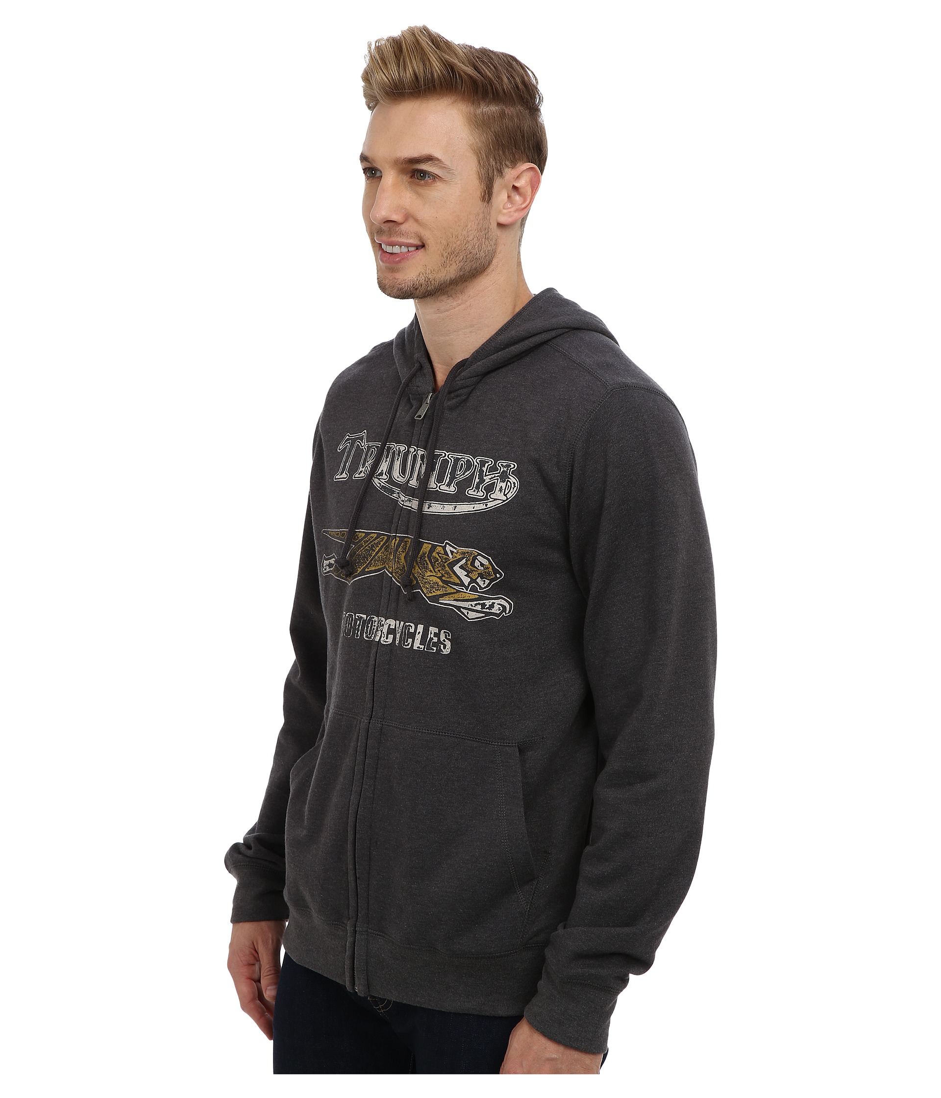 Lucky Brand Triumph Tiger Zip Up Hoodie Moonless Night | Shipped Free ...