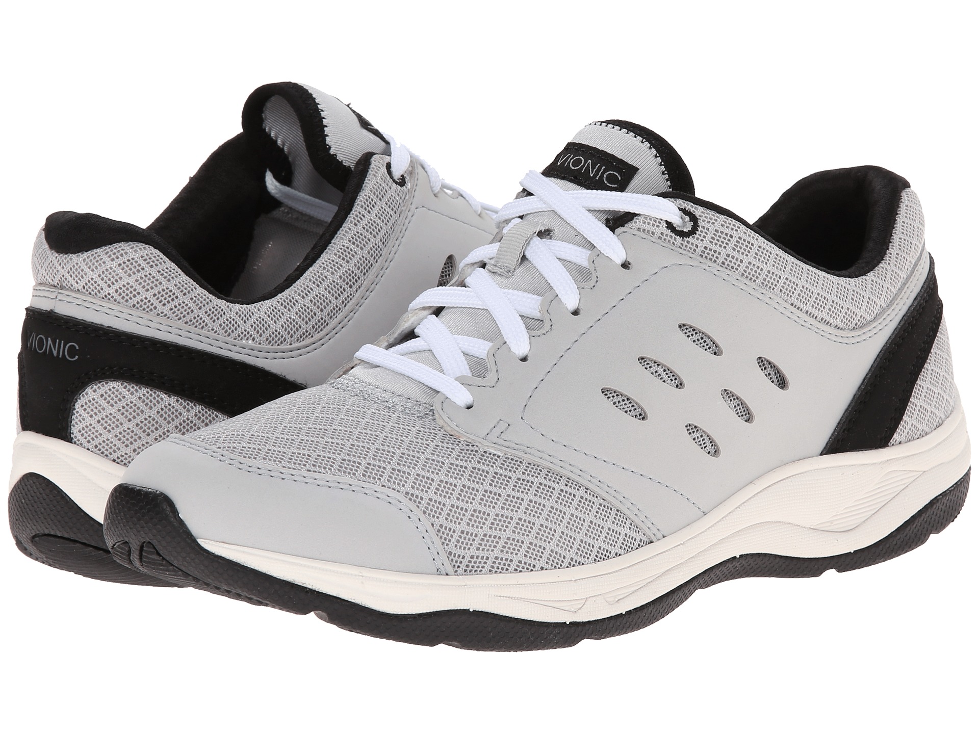 VIONIC Contest Active Lace-Up Light Grey - Zappos.com Free Shipping ...