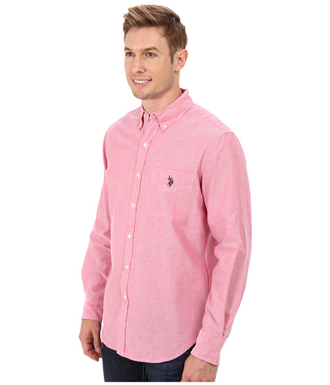 U.S. POLO ASSN. Solid Long Sleeve Oxford Button-Down Shirt - 6pm.com